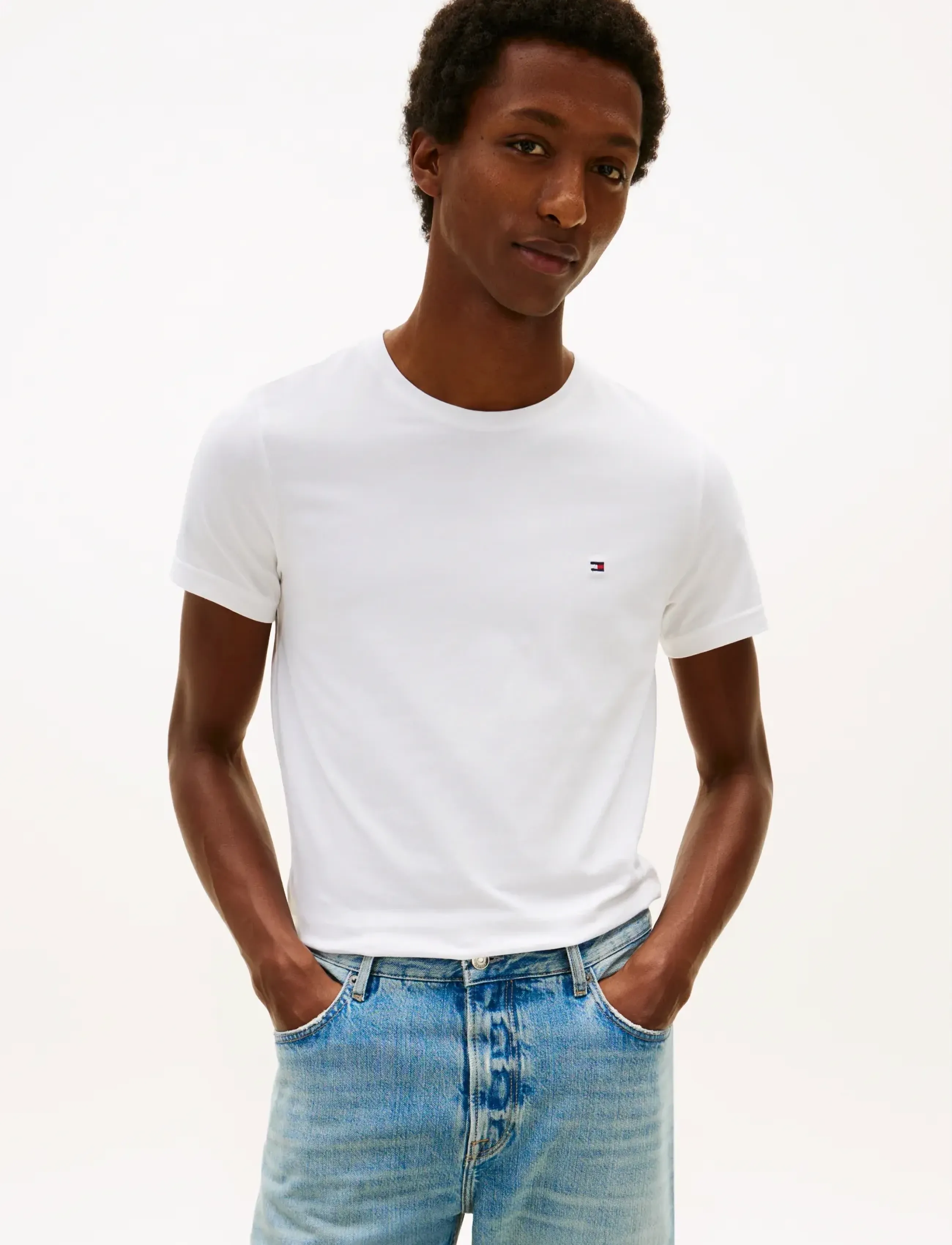 TOMMY HILFIGER Core Stretch Slim C-Neck Tee t-shirts - bas herr – bild 6