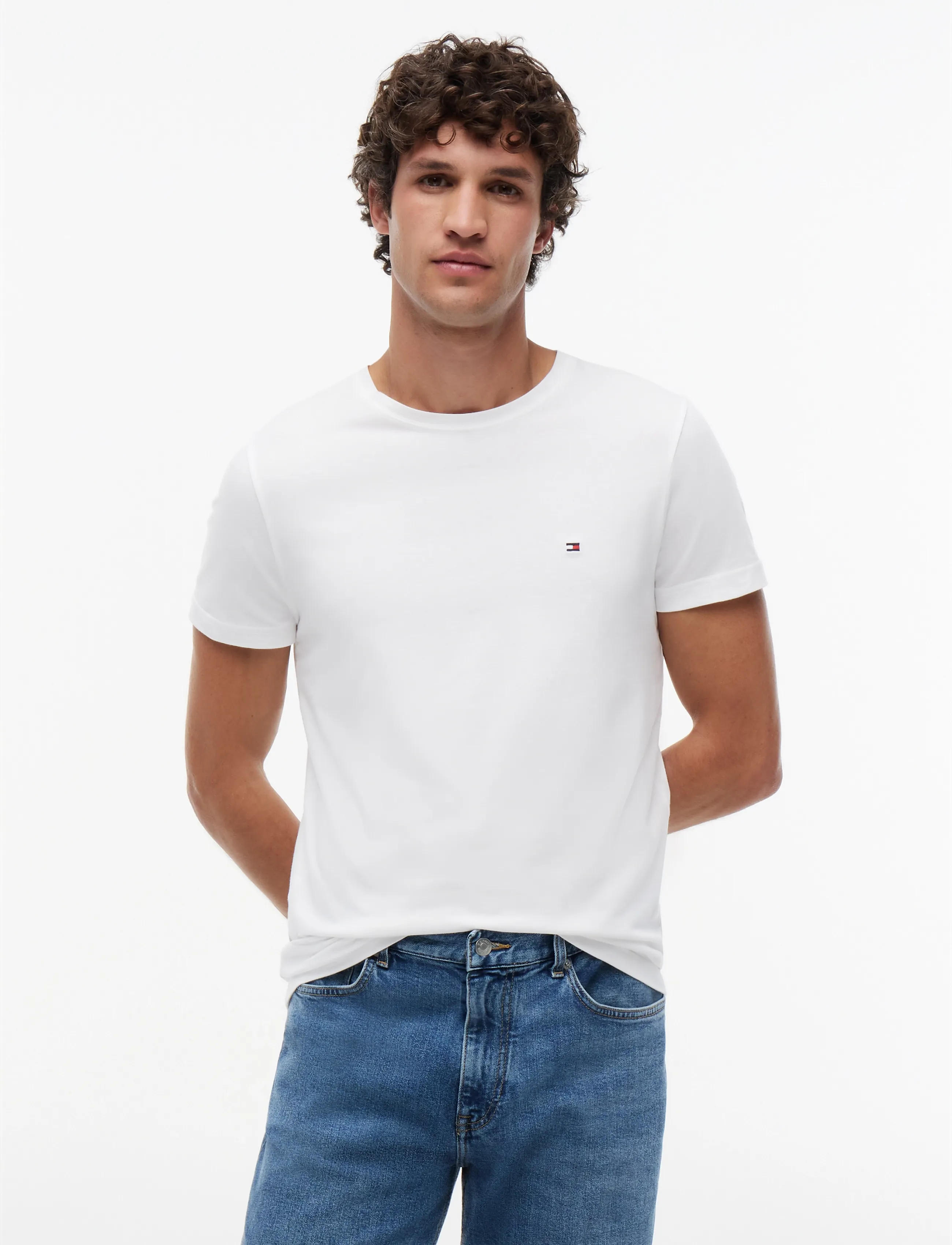 TOMMY HILFIGER Core Stretch Slim C-Neck Tee t-shirts - bas herr – bild 7