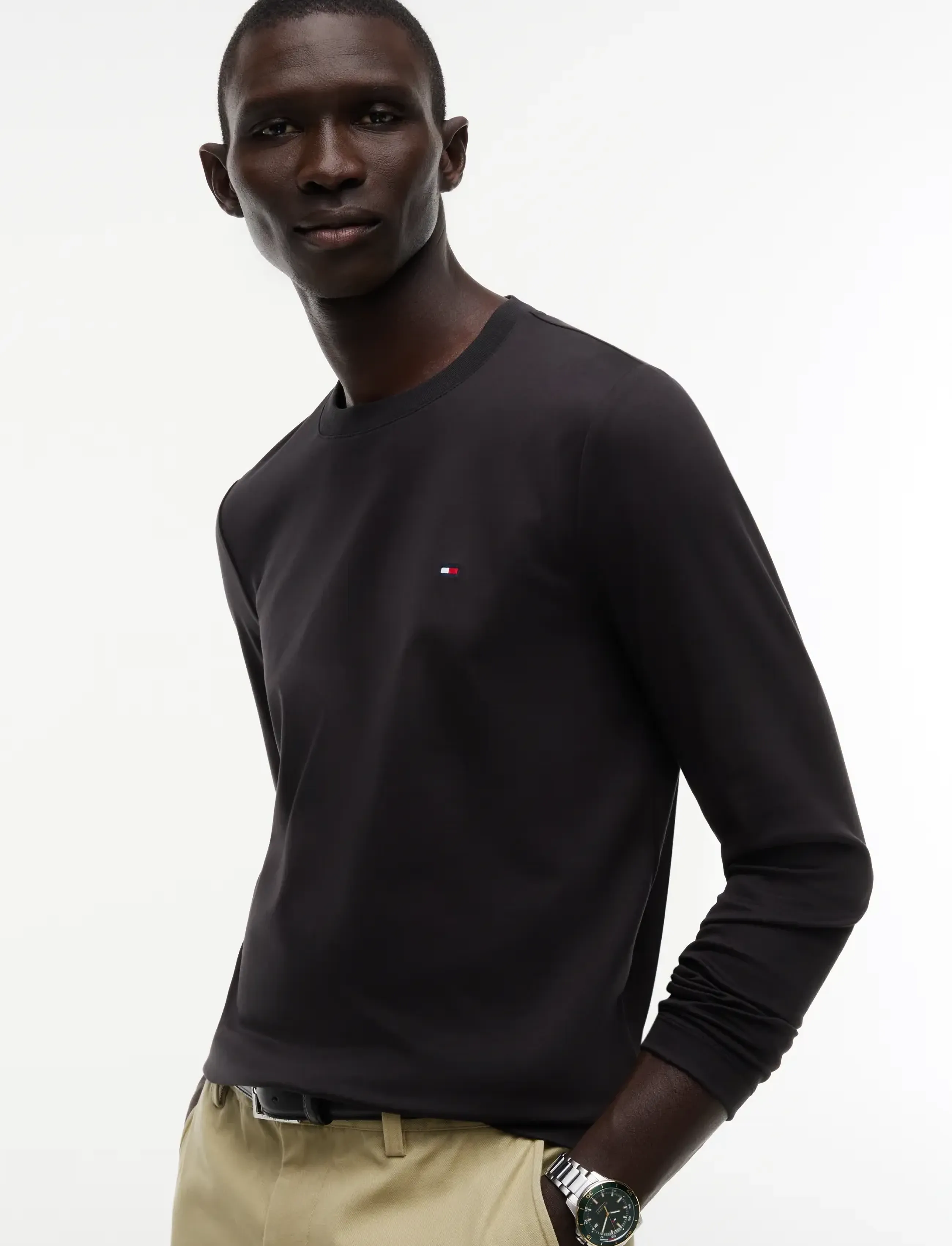 Tommy Hilfiger - LUXURY INTERLOCK LS TEE - black - 3
