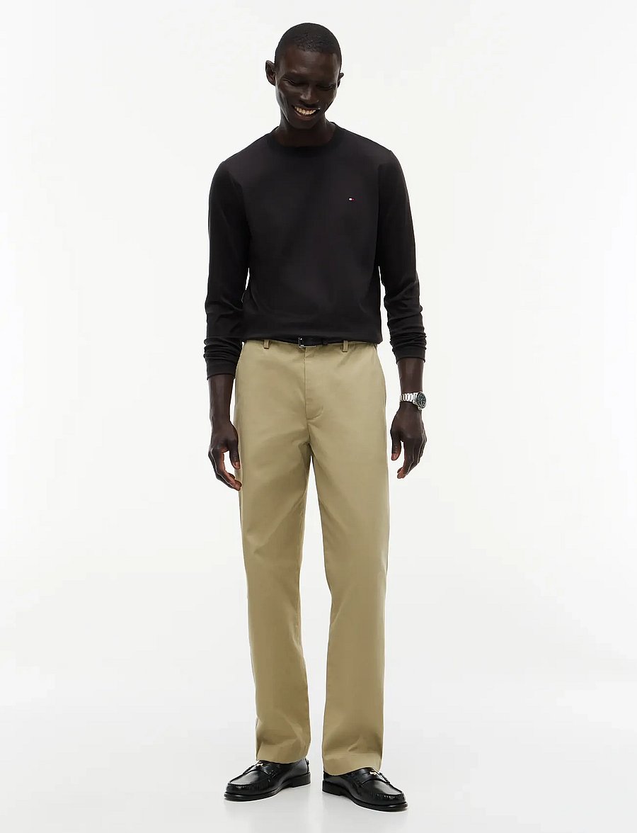 Tommy Hilfiger - LUXURY INTERLOCK LS TEE - långärmade t-shirts - black - 4