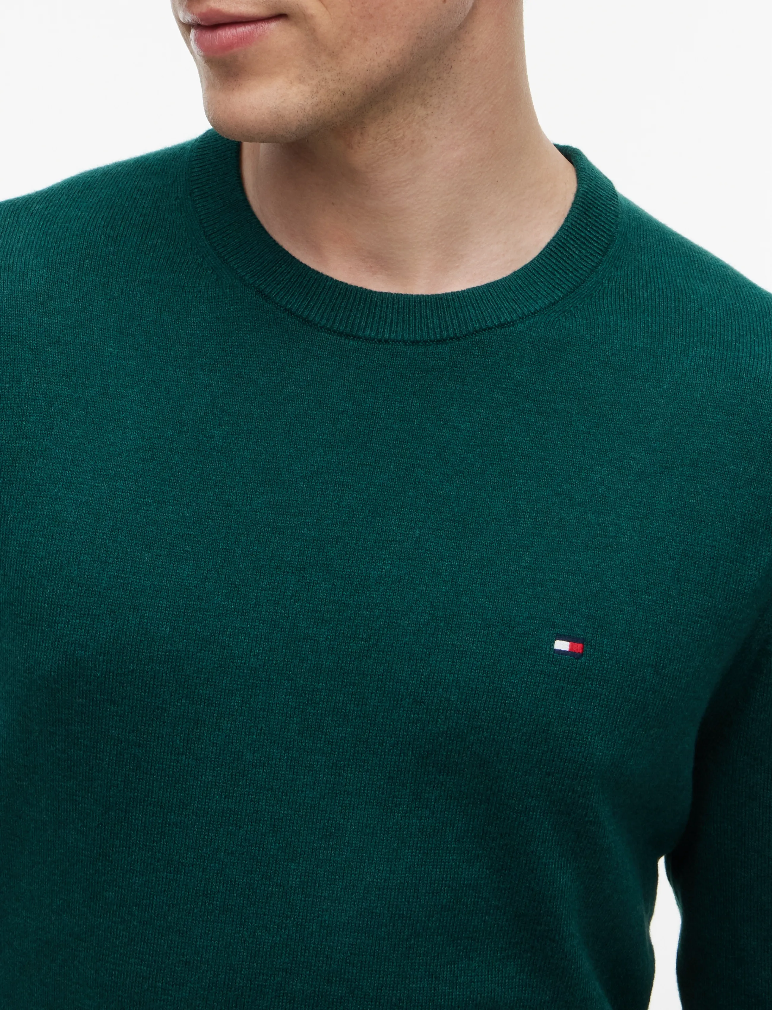 Tommy Hilfiger - PIMA ORG CTN CASHMERE CREW NECK - rundhals - ornamental green heather - 4