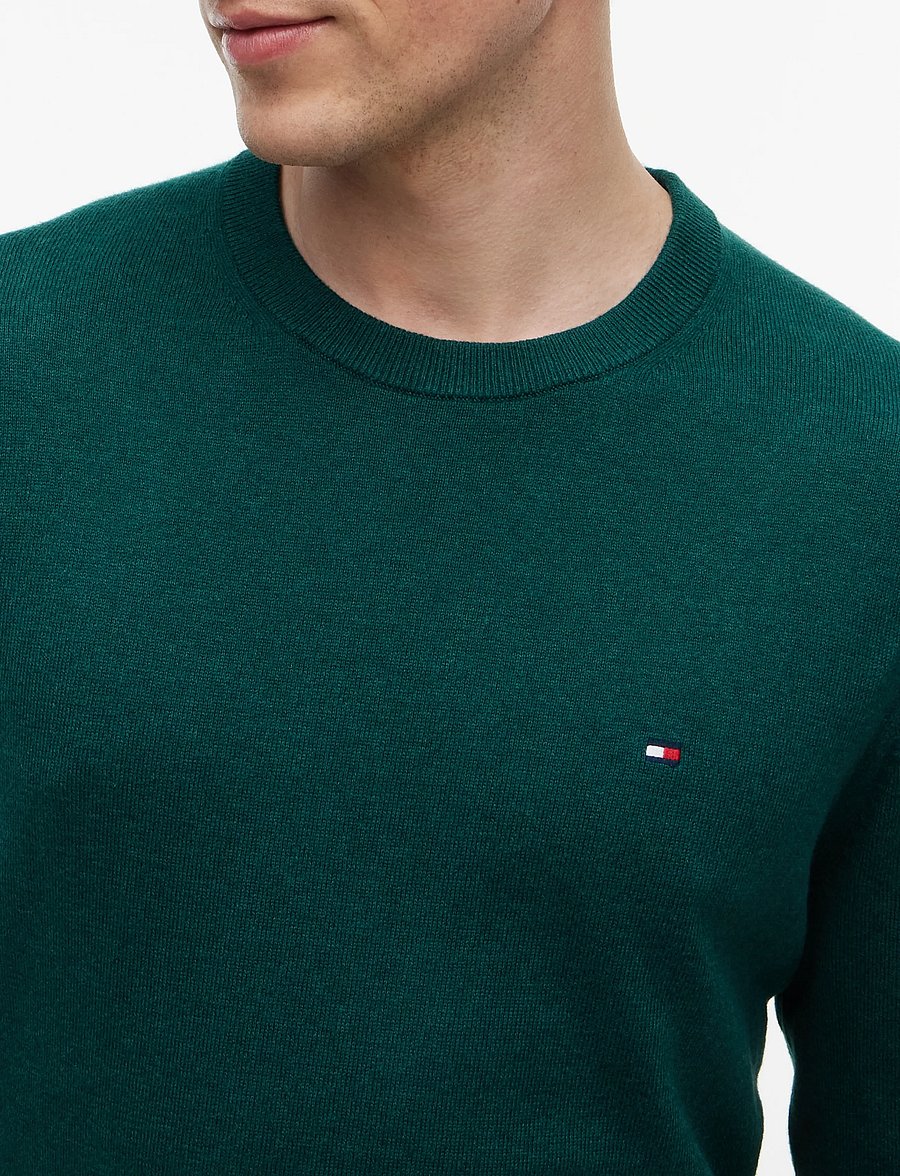 Tommy Hilfiger - PIMA ORG CTN CASHMERE CREW NECK - rundhals - ornamental green heather - 4