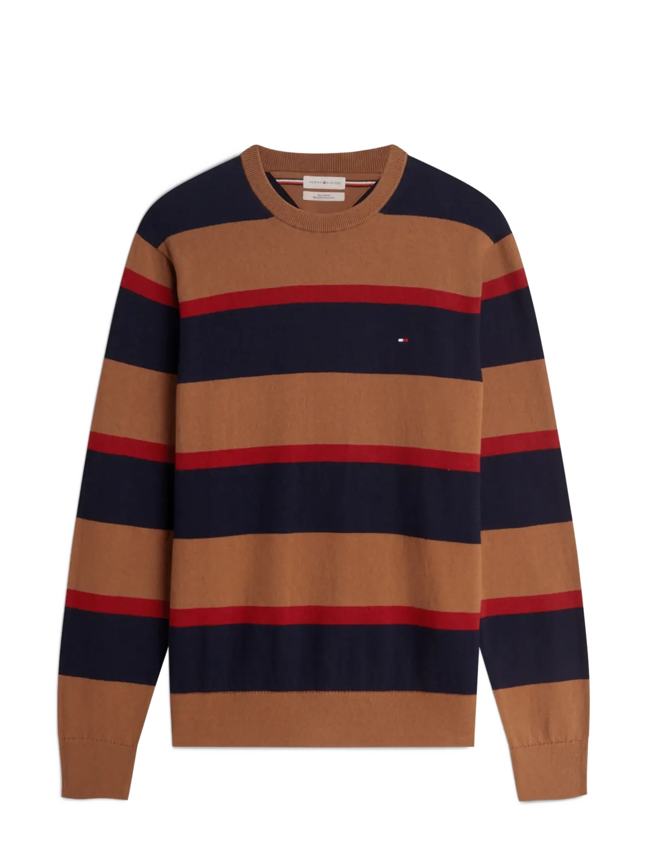 Tommy Hilfiger PIMA ORG CTN CASHMERE CREW NECK - Rundhals - NAVY BLUE REGATTA TIMELESS TAWNY / brown