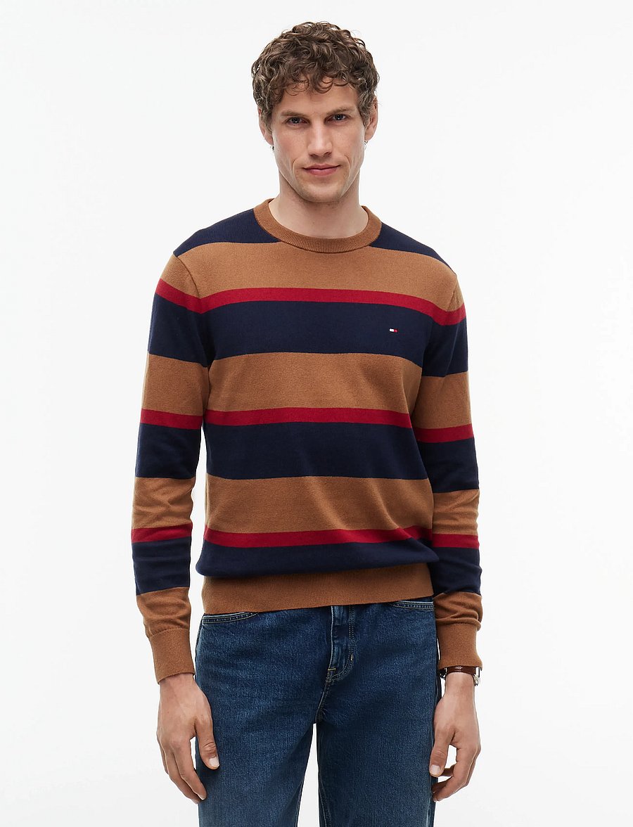 Tommy Hilfiger - PIMA ORG CTN CASHMERE CREW NECK - rundhals - navy blue regatta timeless tawny - 0