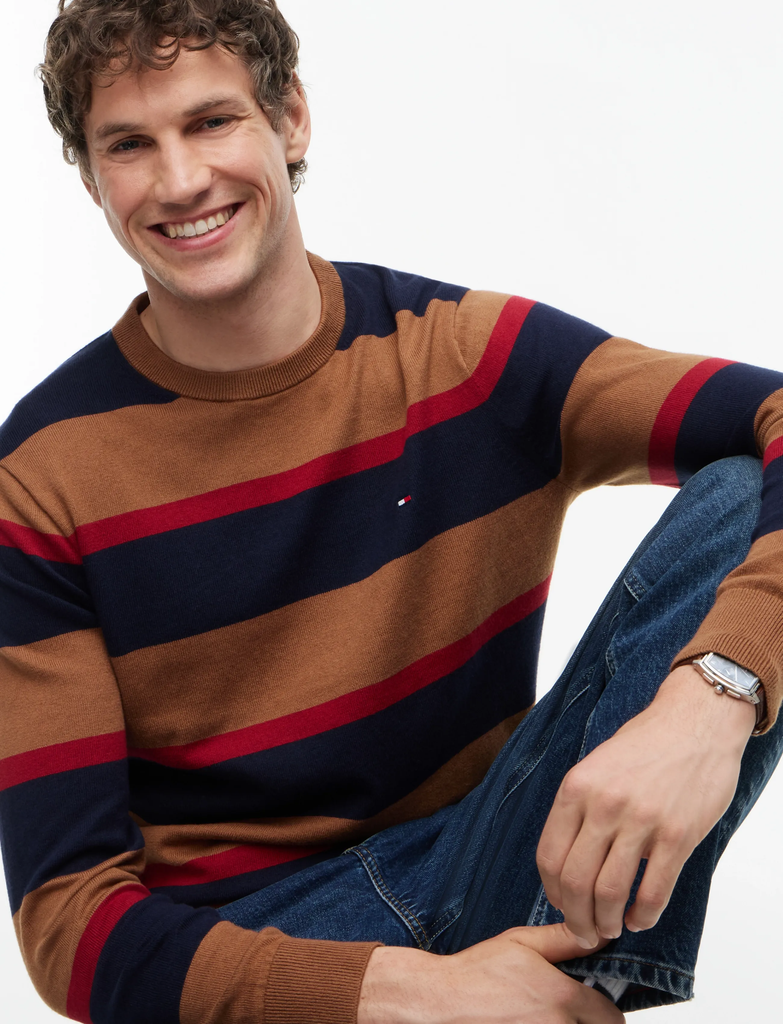 Tommy Hilfiger - PIMA ORG CTN CASHMERE CREW NECK - rundhals - navy blue regatta timeless tawny - 3