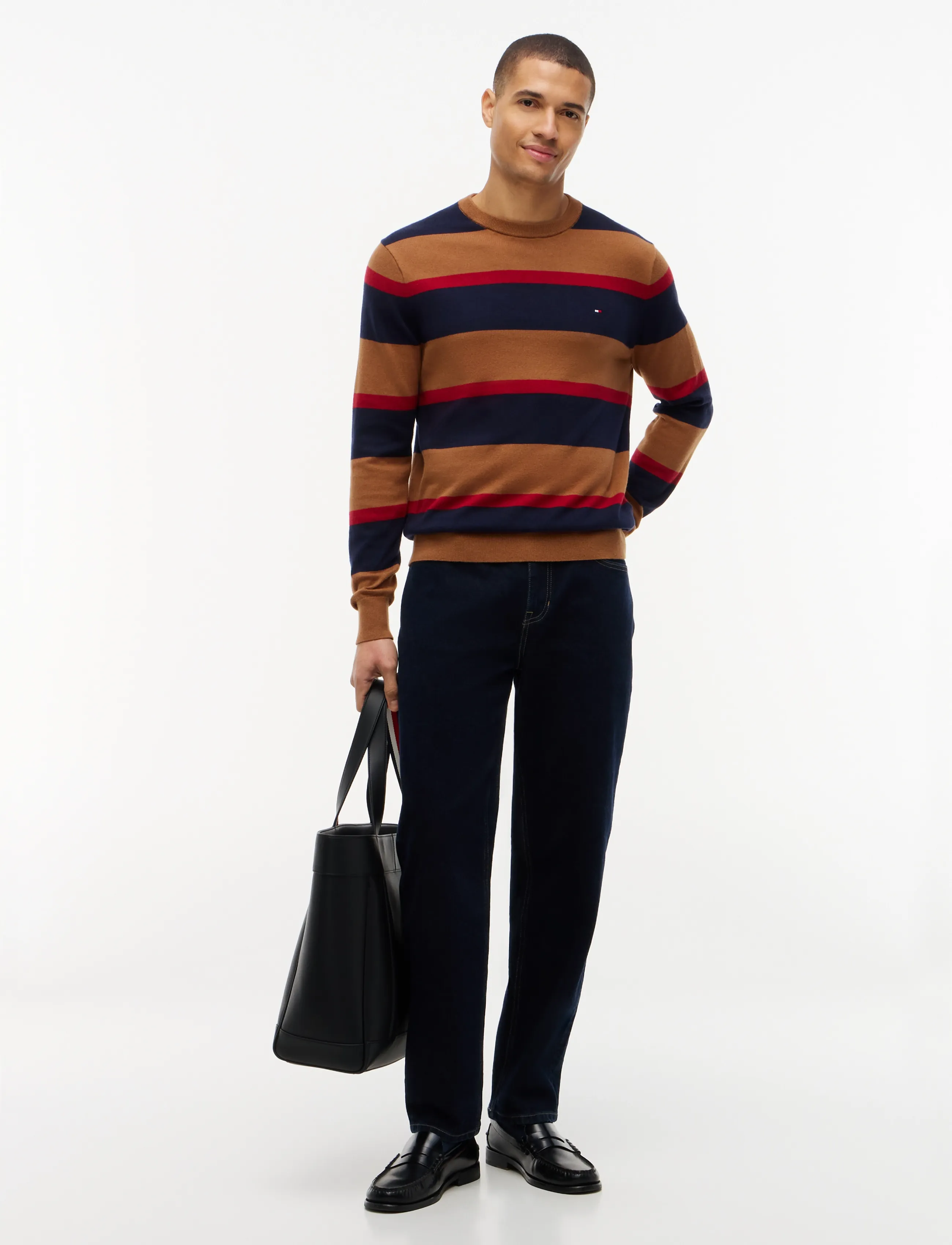 Tommy Hilfiger - PIMA ORG CTN CASHMERE CREW NECK - rund hals - navy blue  chocolate  burgundy - 4