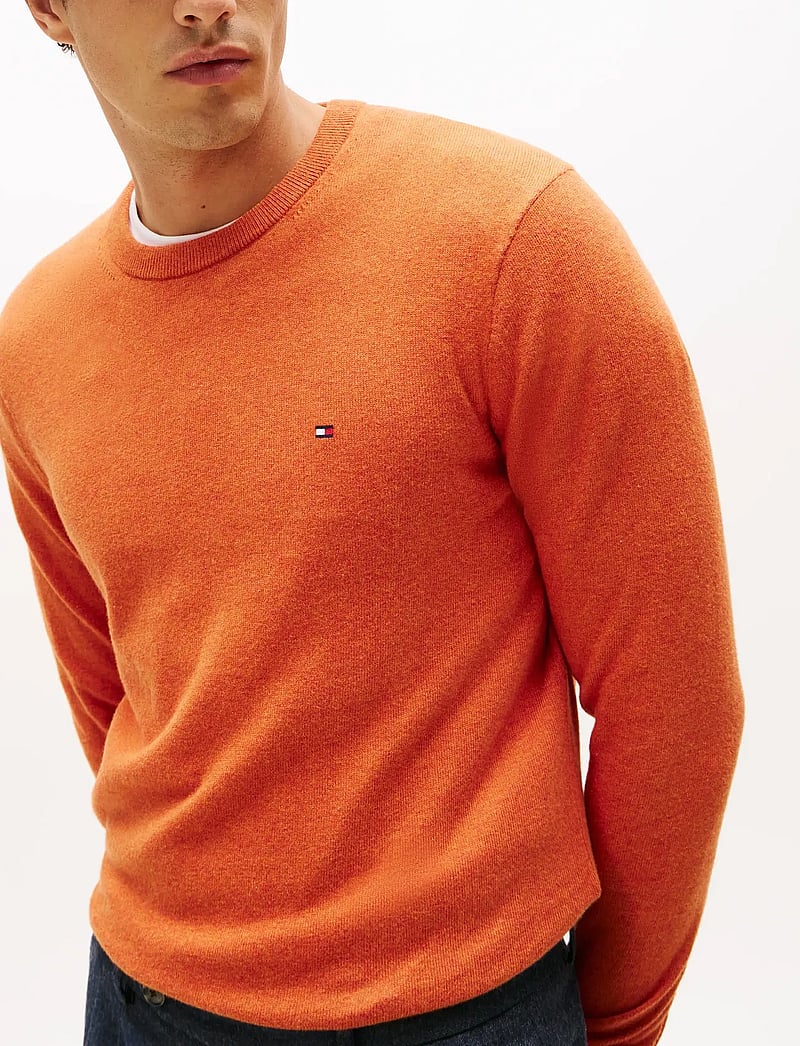 Tommy Hilfiger - PIMA ORG CTN CASHMERE CREW NECK - rund hals - brilliant orange heather - 4