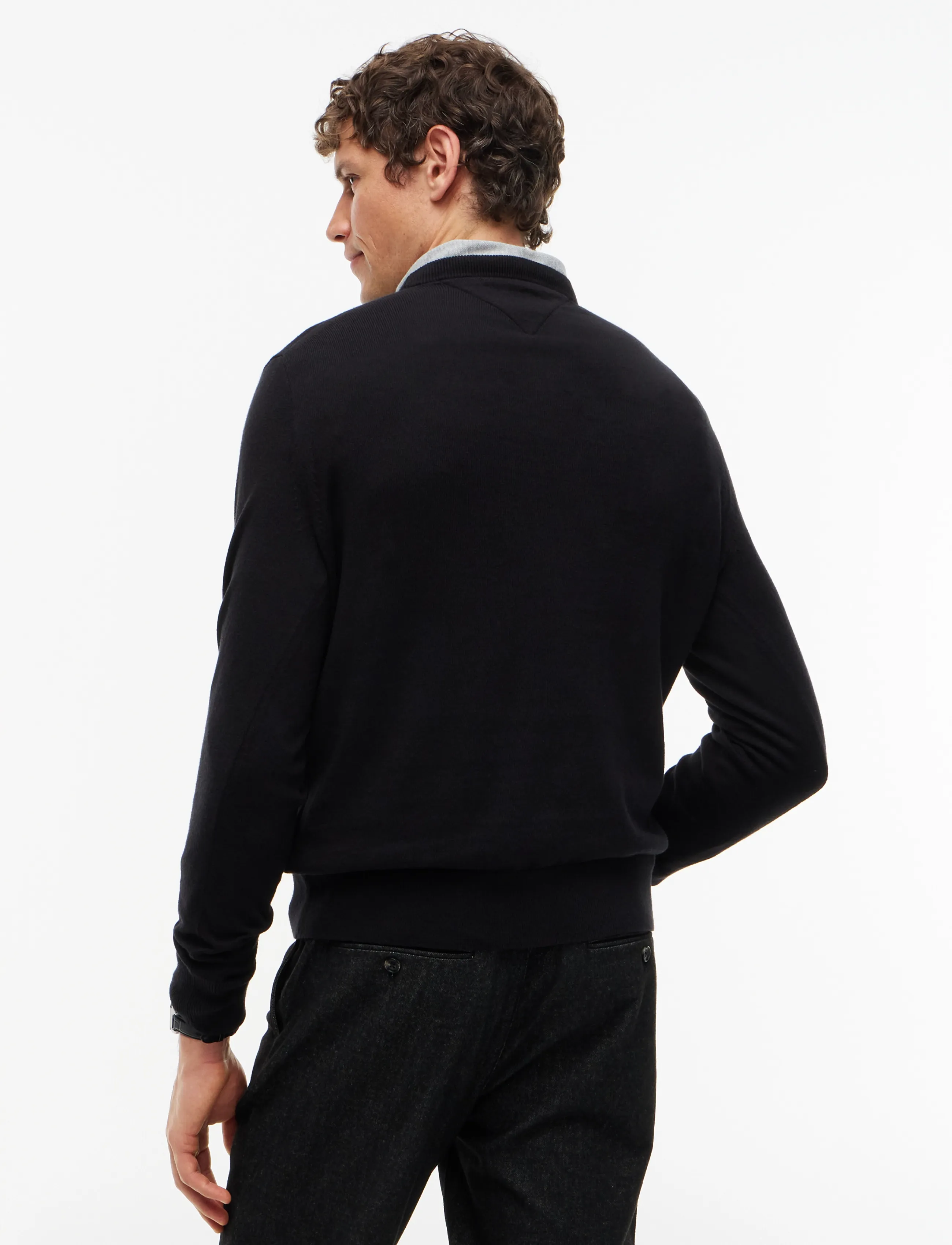 Tommy Hilfiger - PIMA ORG CTN CASHMERE CREW NECK - rund hals - black - 3