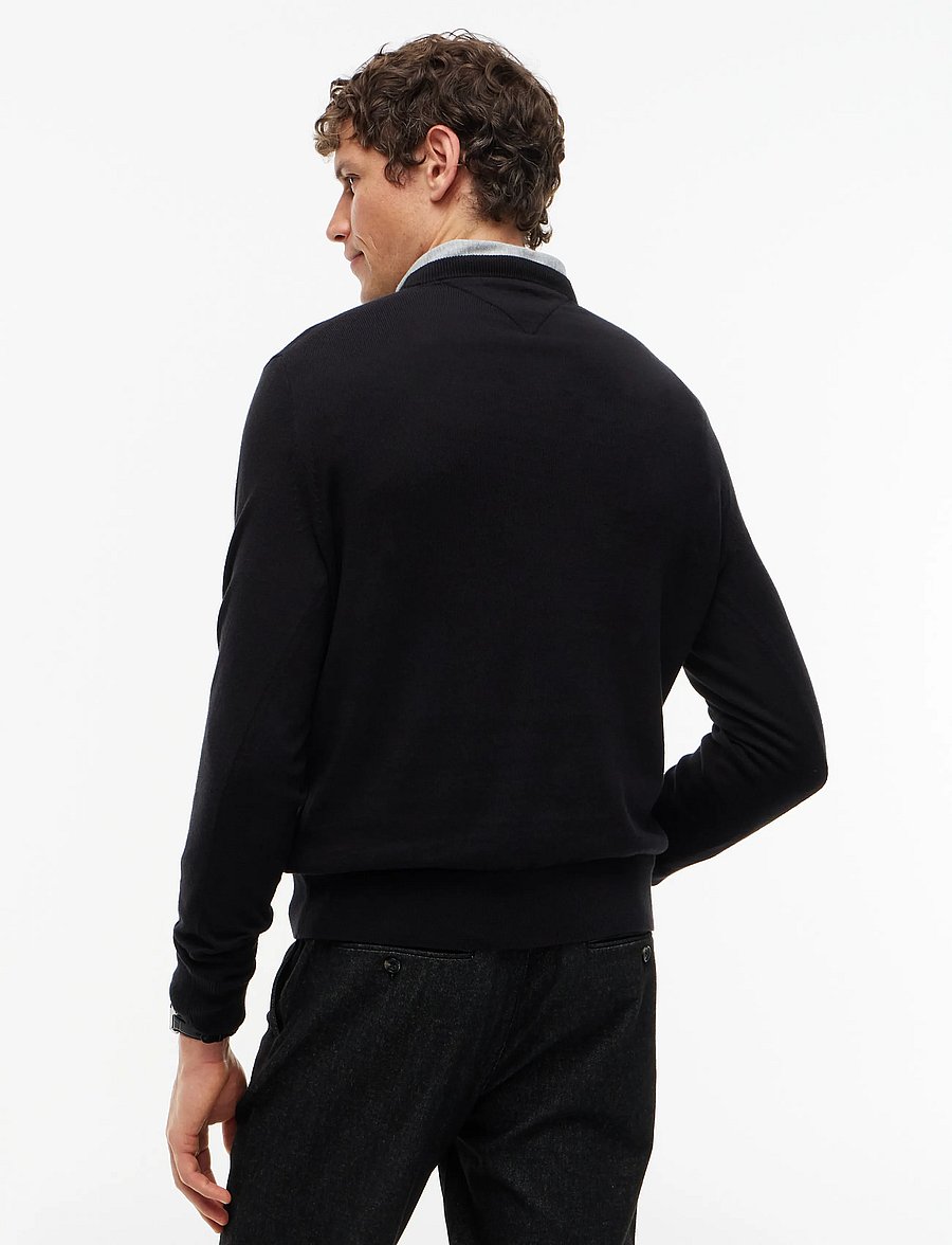 Tommy Hilfiger - PIMA ORG CTN CASHMERE CREW NECK - rund hals - black - 3