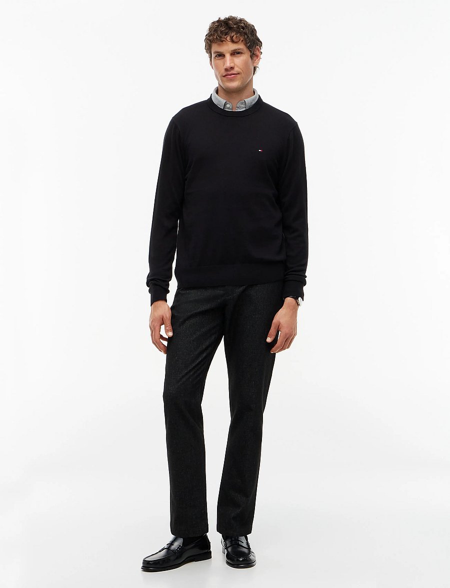 Tommy Hilfiger - PIMA ORG CTN CASHMERE CREW NECK - rund hals - black - 5