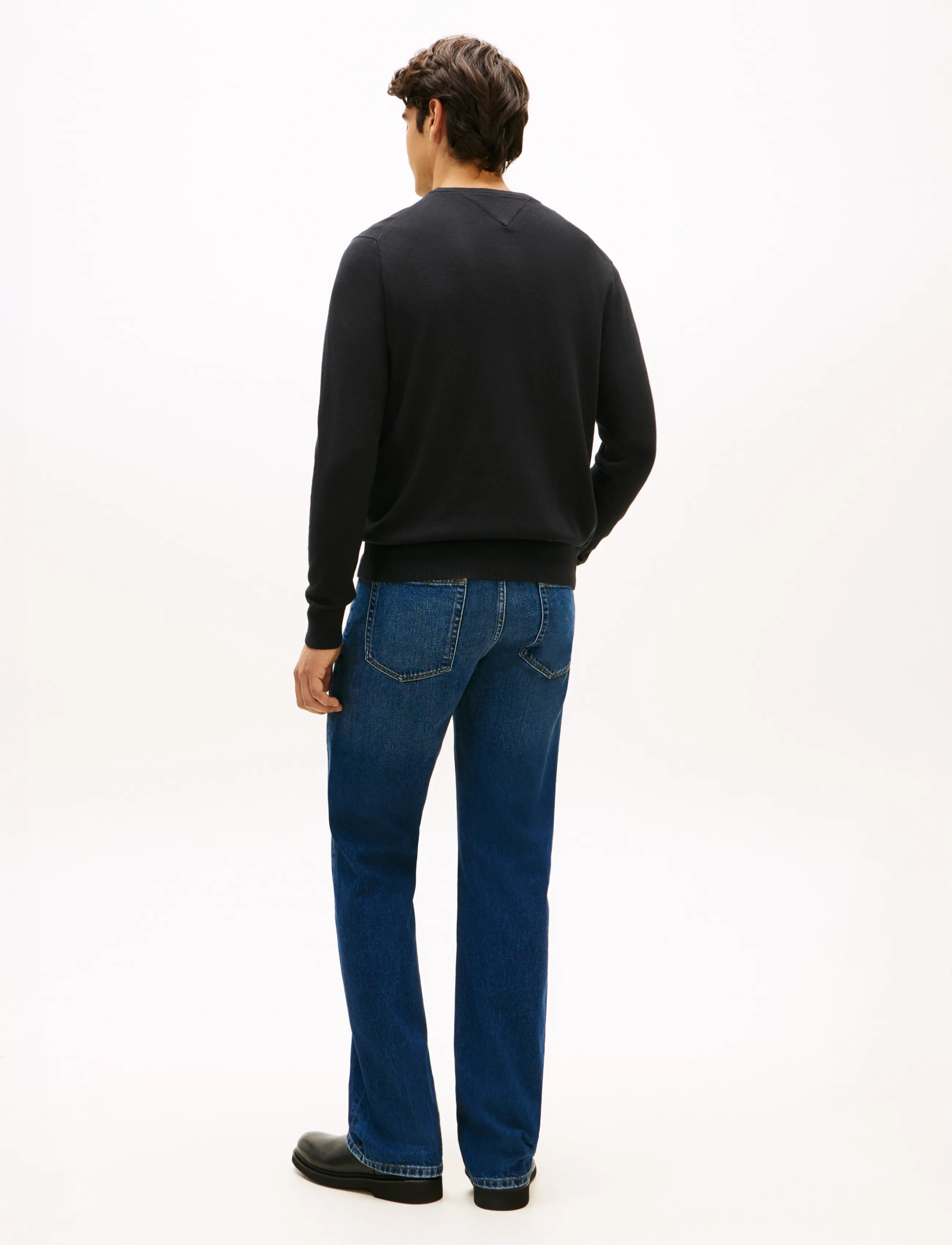 Tommy Hilfiger PIMA ORG CTN CASHMERE CREW NECK - Knitwear - BLACK / black