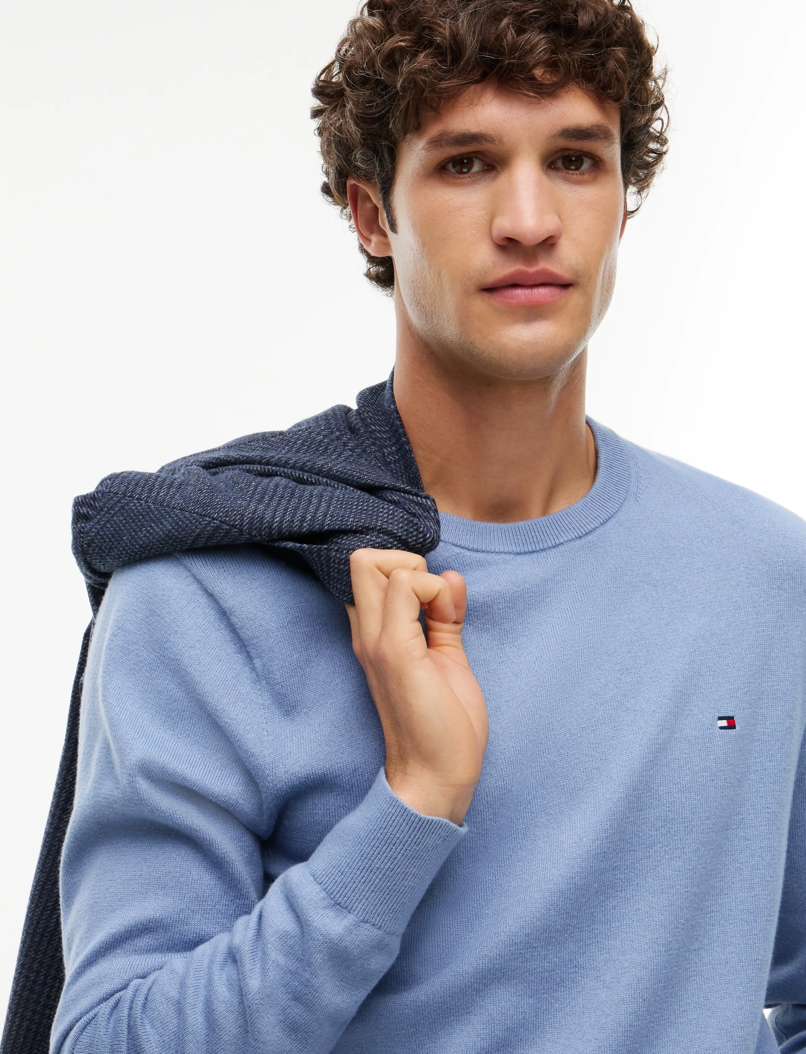 Tommy Hilfiger - PIMA ORG CTN CASHMERE CREW NECK - rund hals - brisk blue - 4