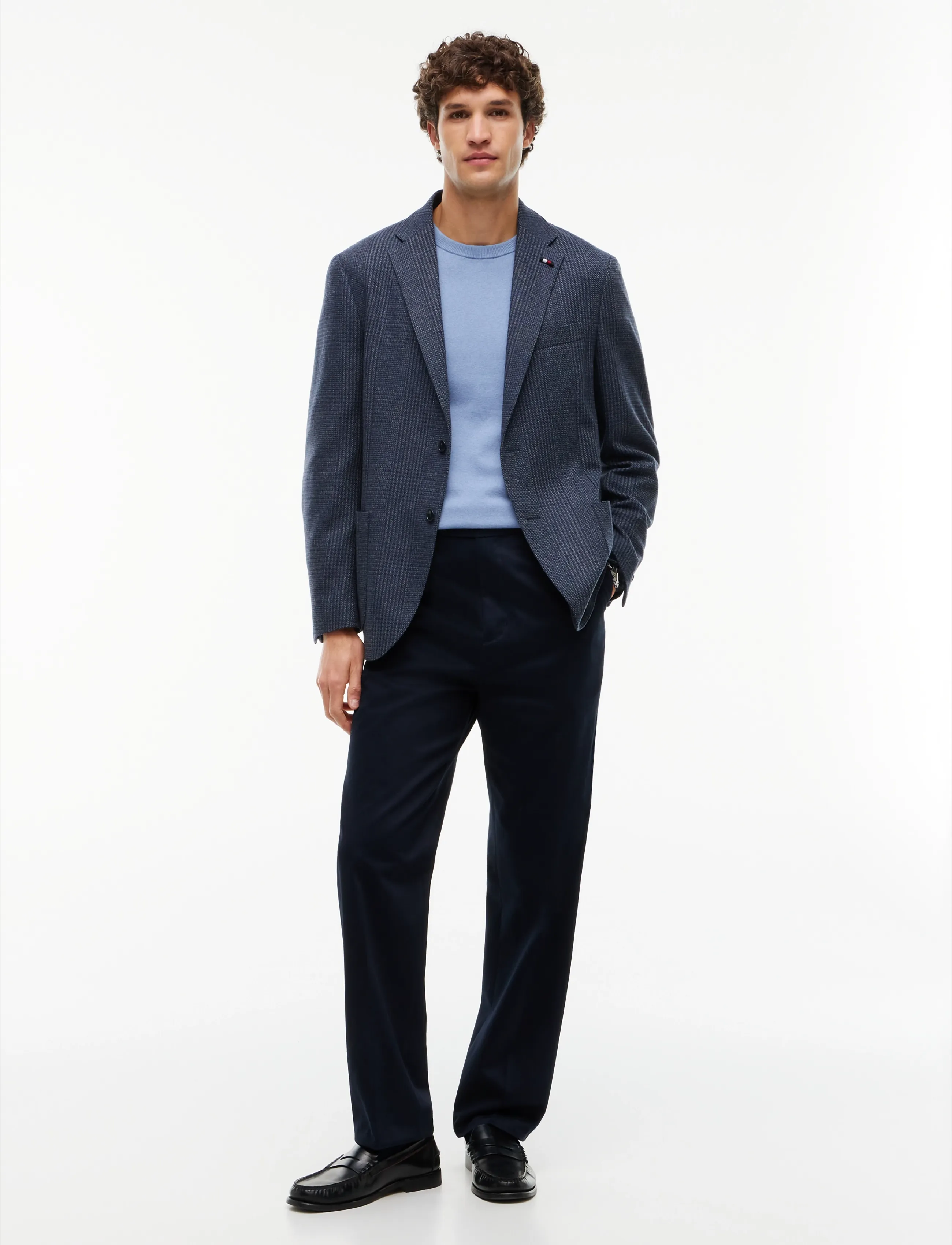 Tommy Hilfiger - PIMA ORG CTN CASHMERE CREW NECK - rund hals - brisk blue - 5