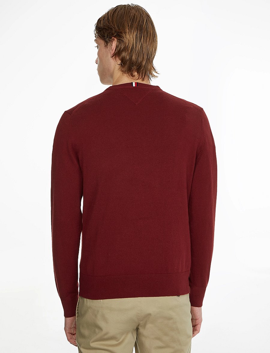 Tommy Hilfiger - PIMA ORG CTN CASHMERE CREW NECK - rundhals - burgundy - 3