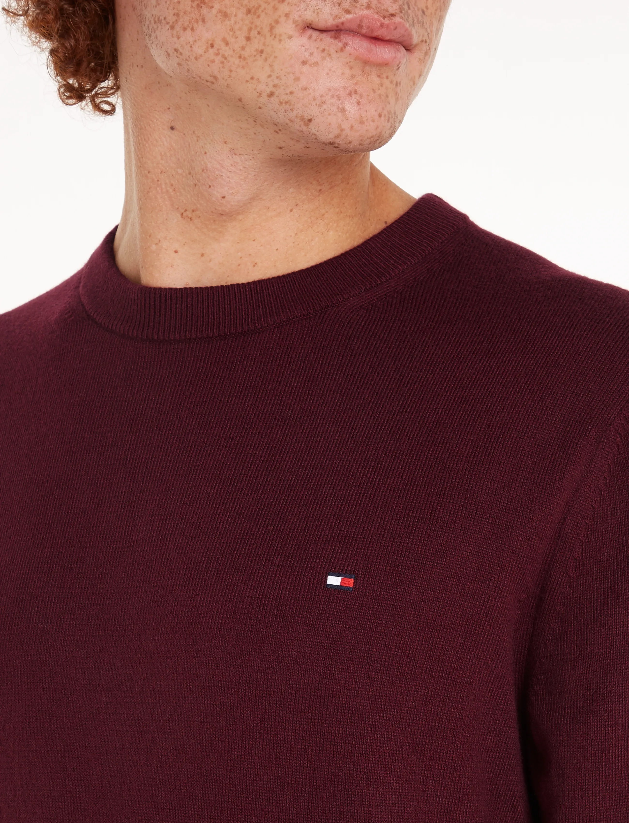TOMMY HILFIGER Pima Org Ctn Cashmere Crew Neck stickade tröjor herr – bild 10