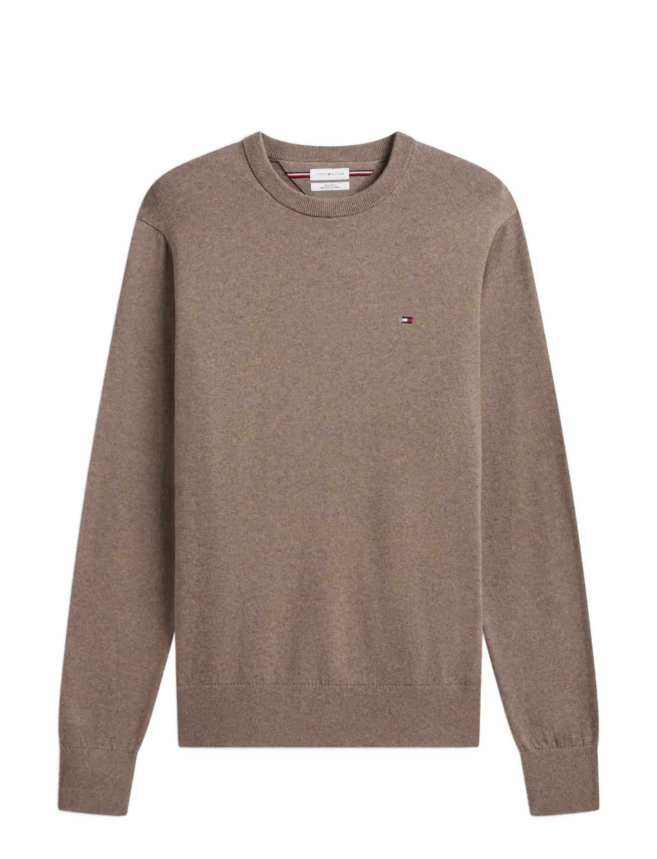 Tommy Hilfiger - PIMA ORG CTN CASHMERE CREW NECK - Ümara kaelusega - coastal taupe heather - 1