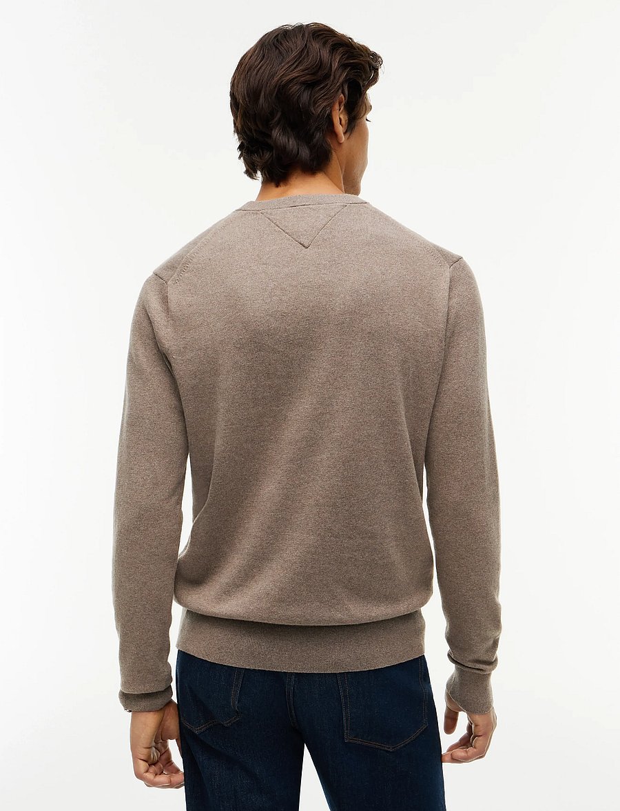Tommy Hilfiger - PIMA ORG CTN CASHMERE CREW NECK - Ümara kaelusega - coastal taupe heather - 2