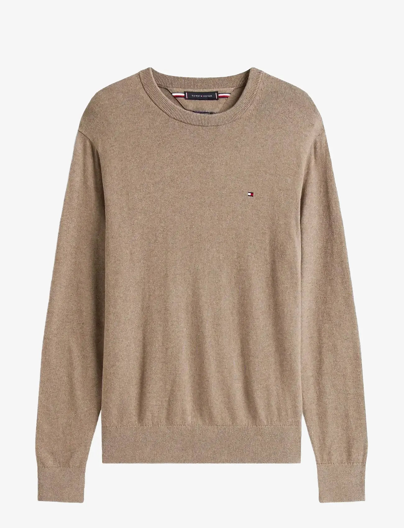Tommy Hilfiger - PIMA ORG CTN CASHMERE CREW NECK - Ümmarguse kaelusega kudumid - coastal taupe heather - 1