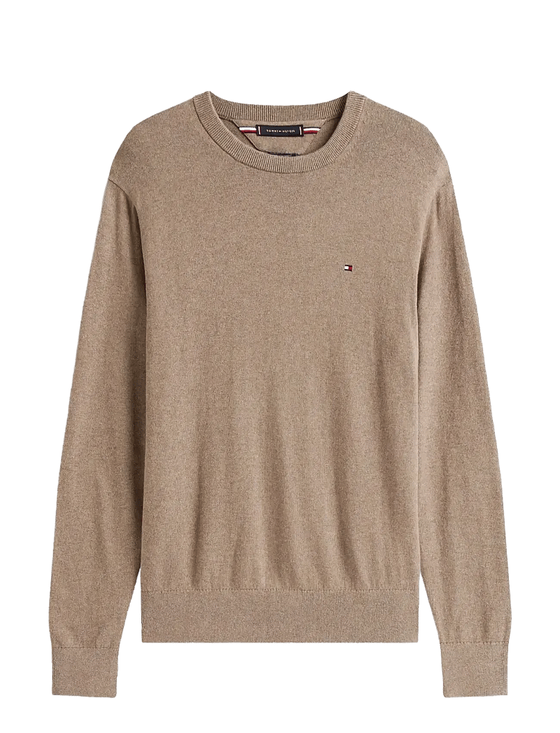Tommy Hilfiger - PIMA ORG CTN CASHMERE CREW NECK - Ümmarguse kaelusega kudumid - coastal taupe heather - 1
