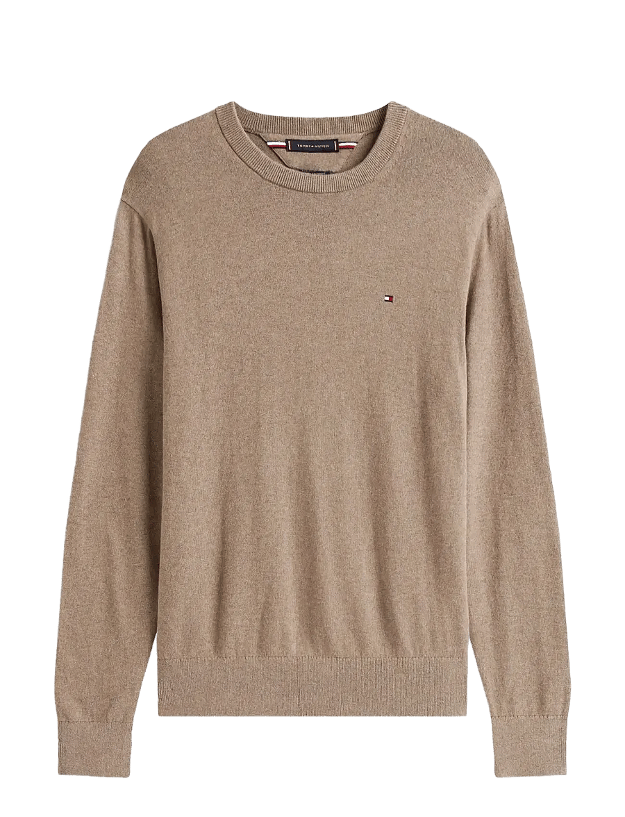 Tommy Hilfiger - PIMA ORG CTN CASHMERE CREW NECK - rund hals - coastal taupe heather - 1