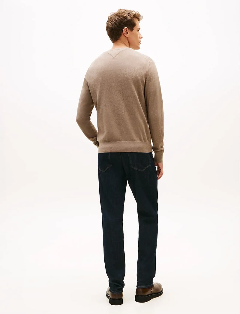 Tommy Hilfiger - PIMA ORG CTN CASHMERE CREW NECK - Ümmarguse kaelusega kudumid - coastal taupe heather - 3
