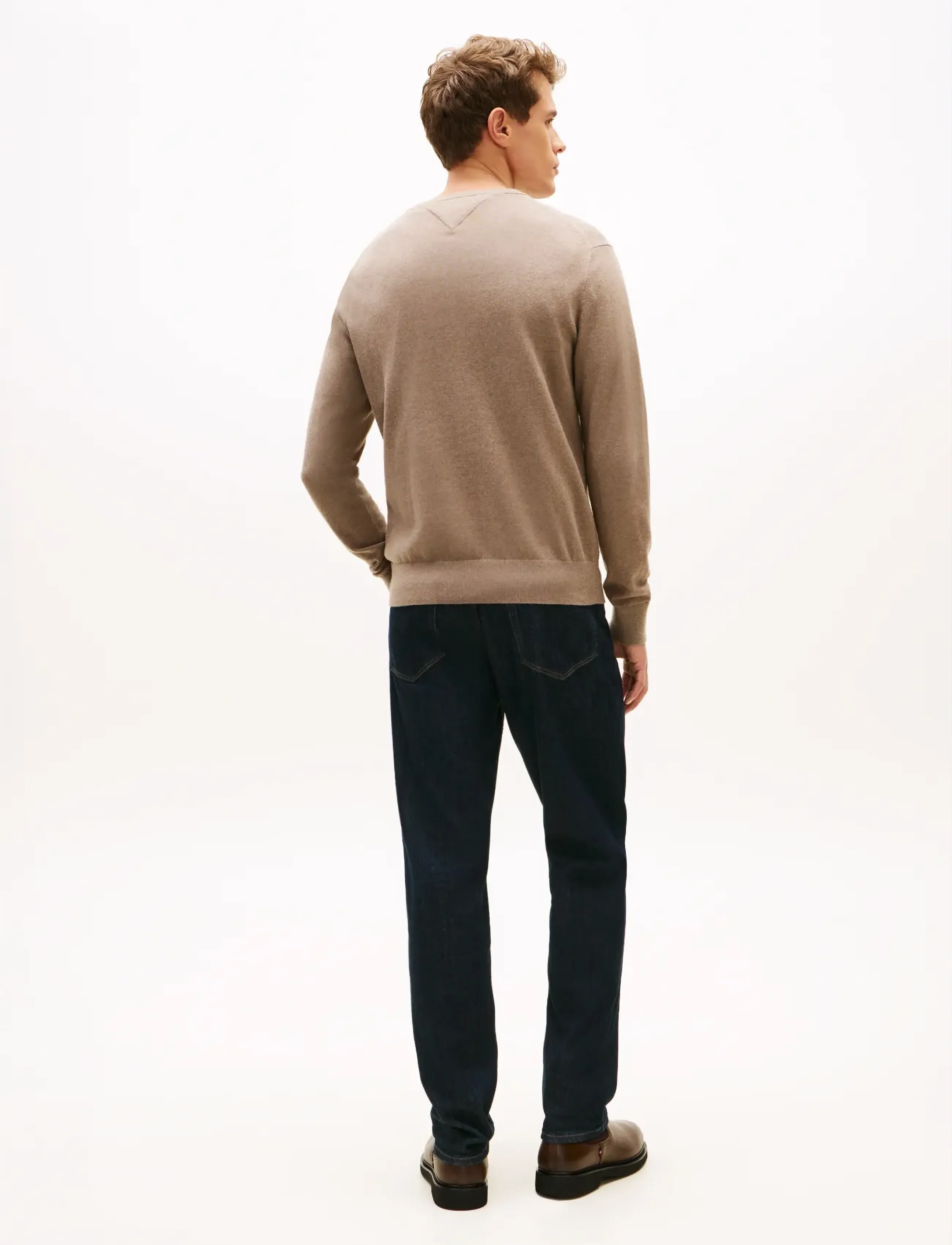 Tommy Hilfiger - PIMA ORG CTN CASHMERE CREW NECK - rund hals - coastal taupe heather - 3