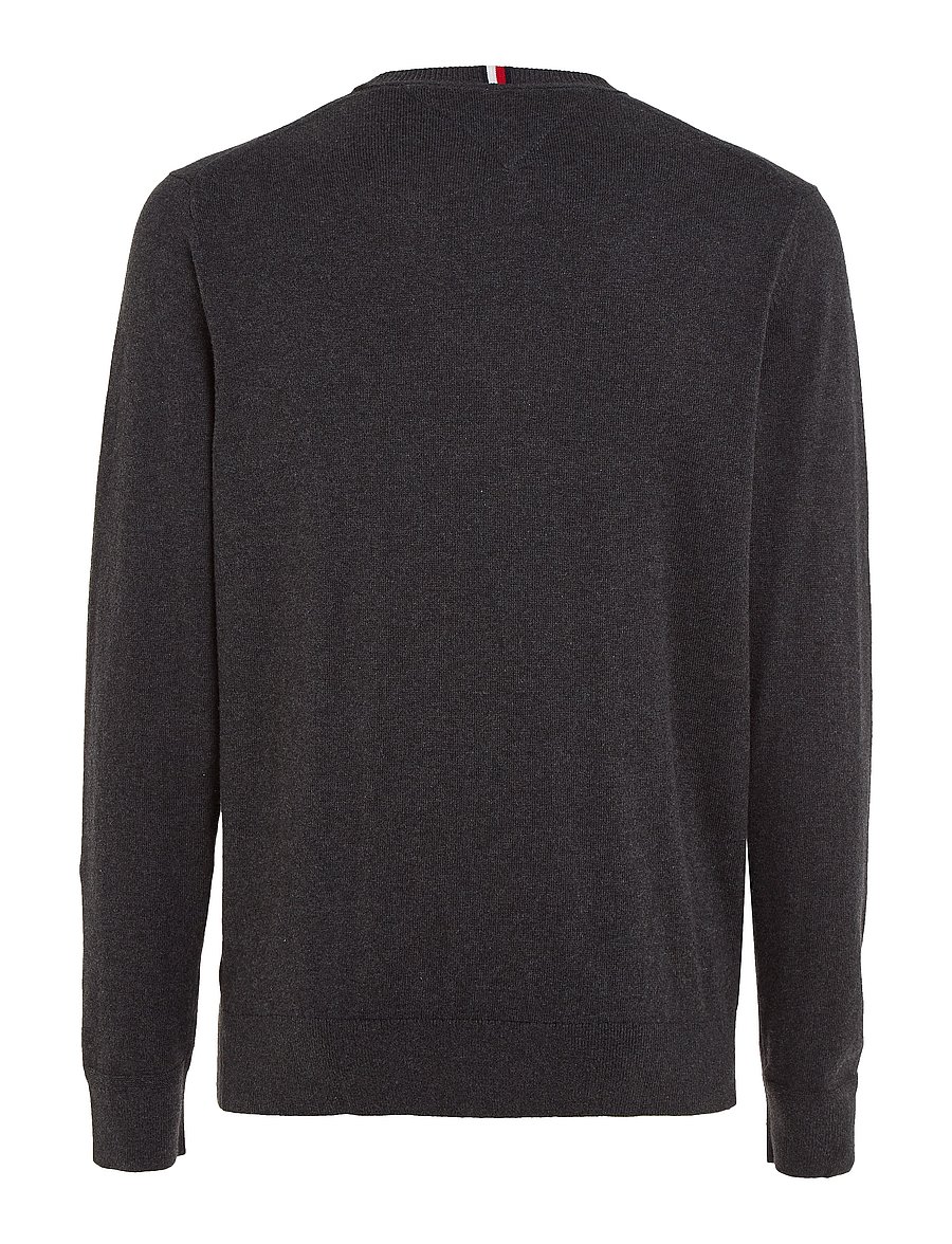 Tommy Hilfiger - PIMA ORG CTN CASHMERE CREW NECK - rund hals - dark grey heather - 1