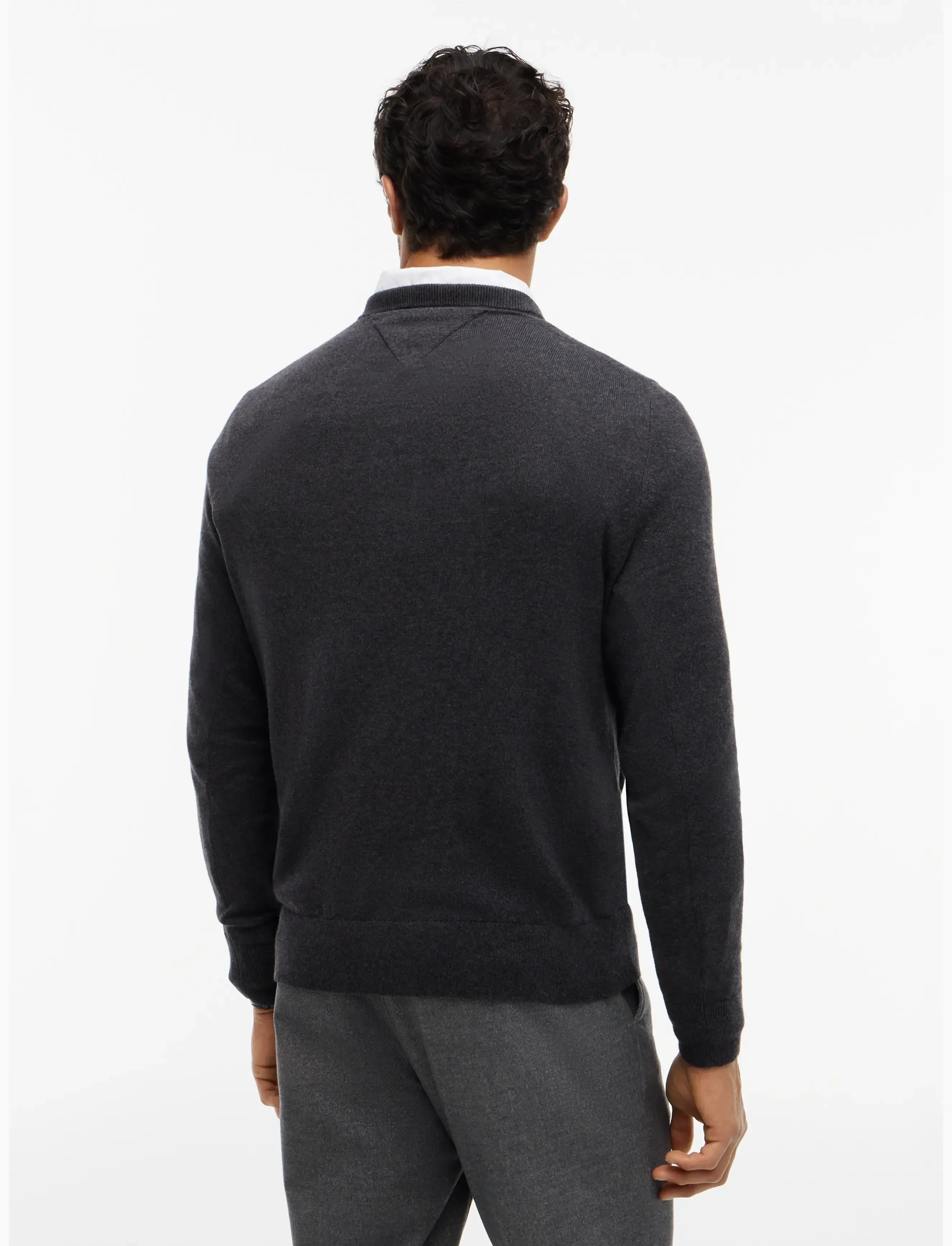 Tommy Hilfiger - PIMA ORG CTN CASHMERE CREW NECK - rund hals - dark grey heather - 3