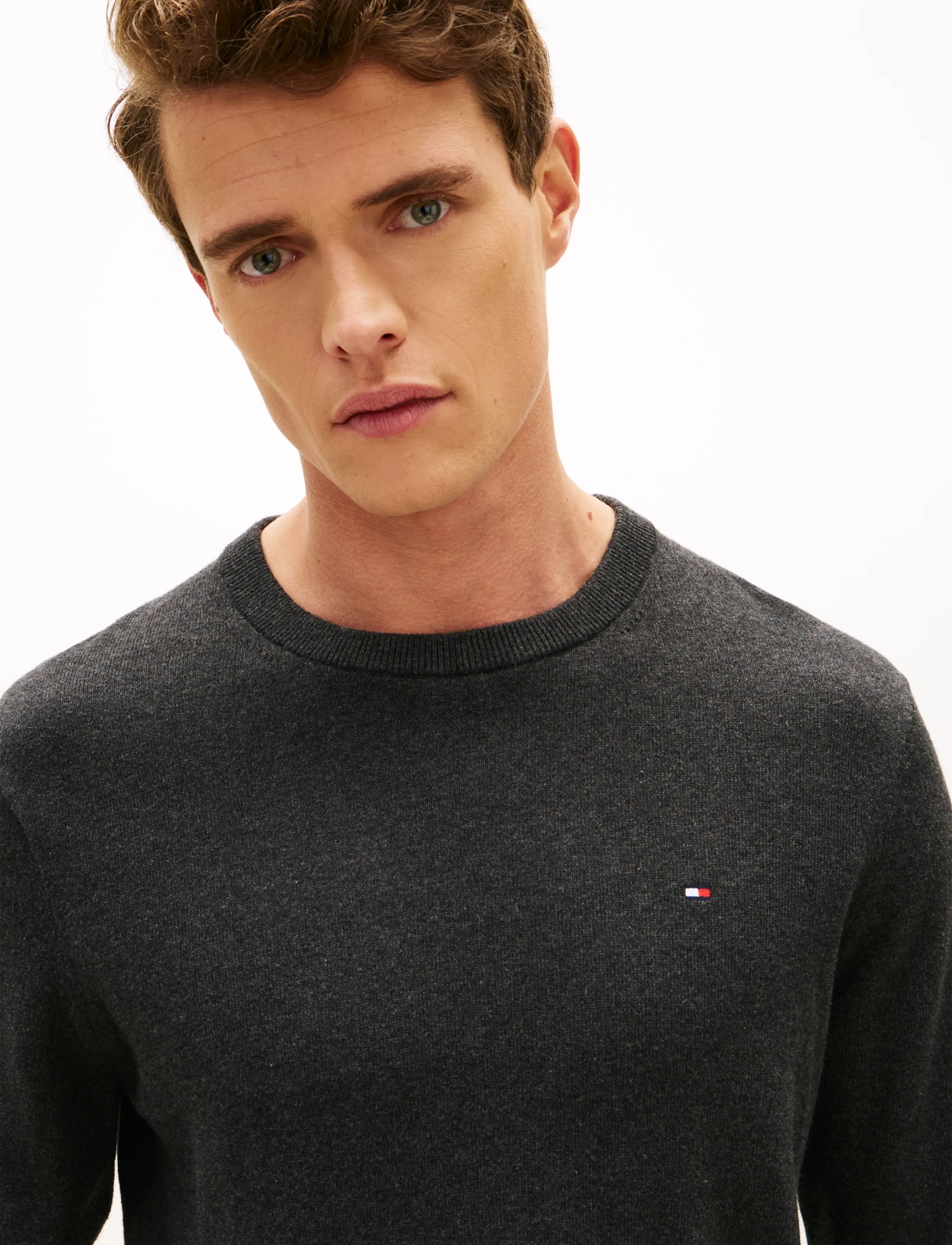 TOMMY HILFIGER Pima Org Ctn Cashmere Crew Neck stickade tröjor herr – bild 6