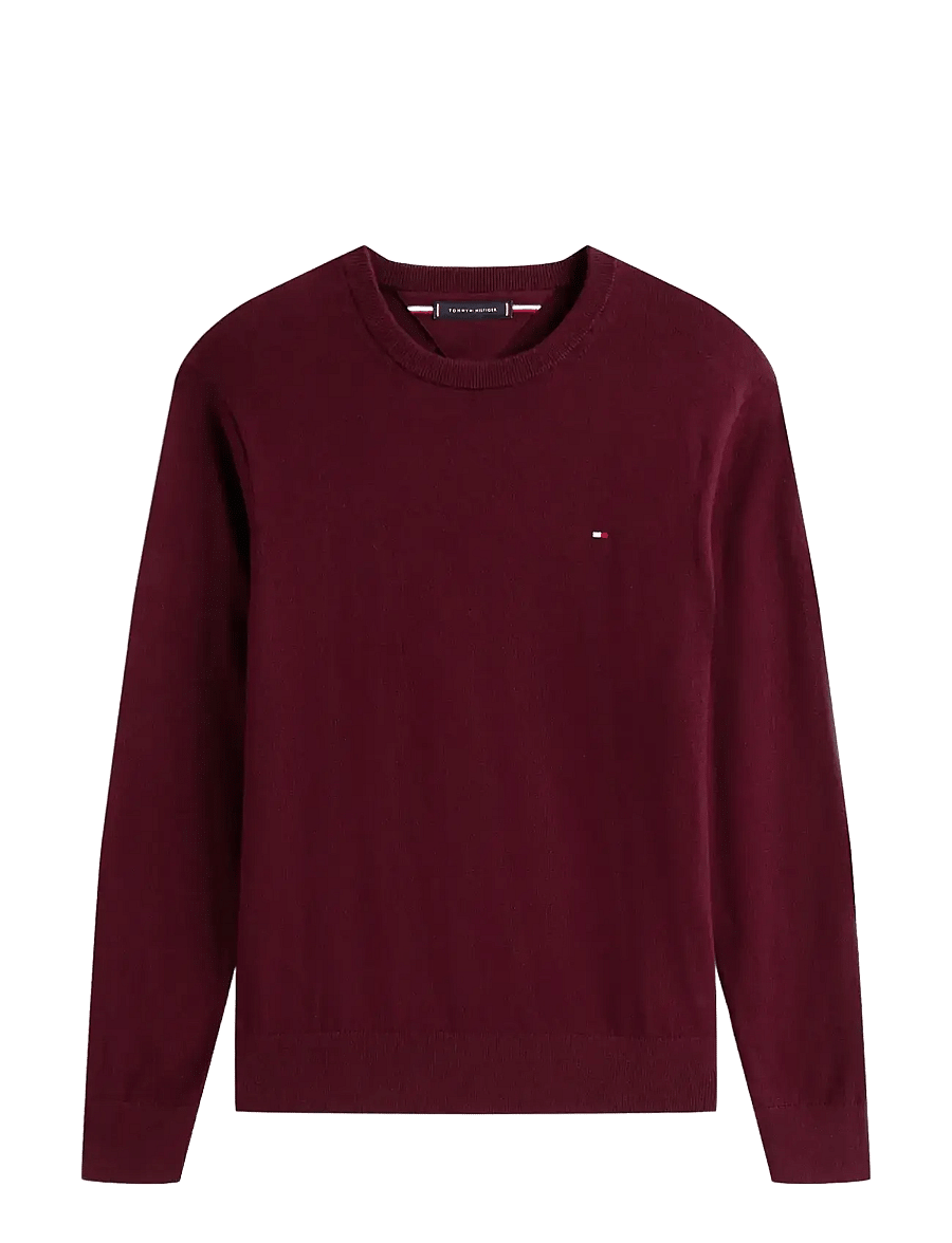 Tommy Hilfiger - PIMA ORG CTN CASHMERE CREW NECK - rund hals - deep burgundy - 1