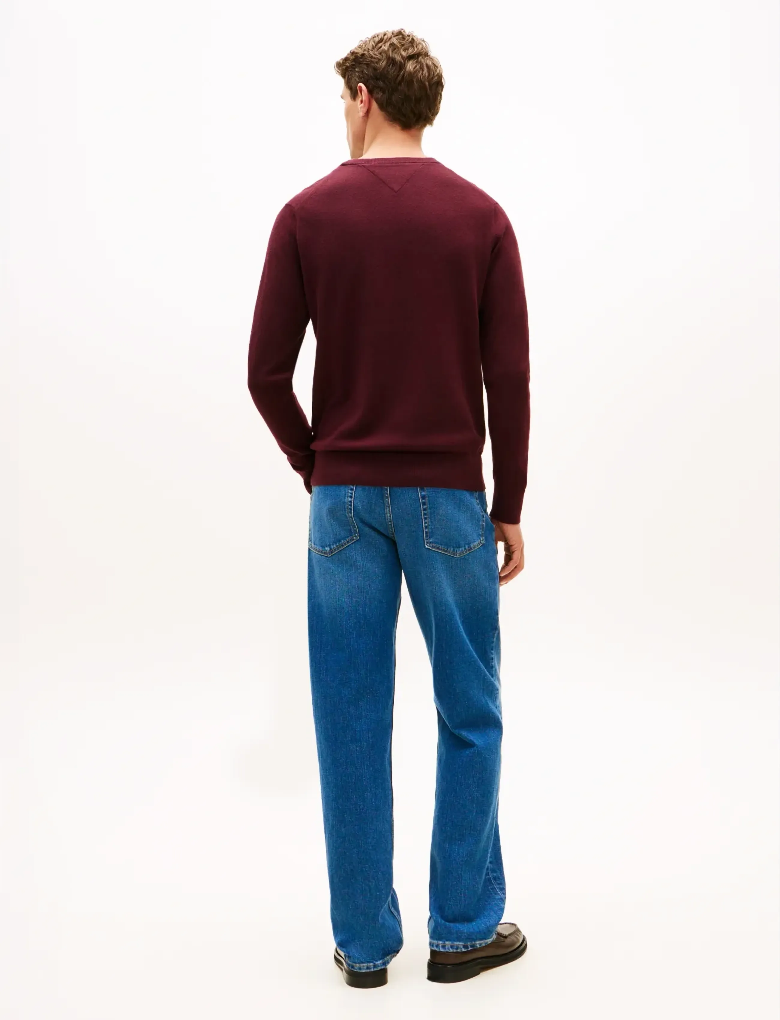 Tommy Hilfiger - PIMA ORG CTN CASHMERE CREW NECK - rund hals - deep burgundy - 3