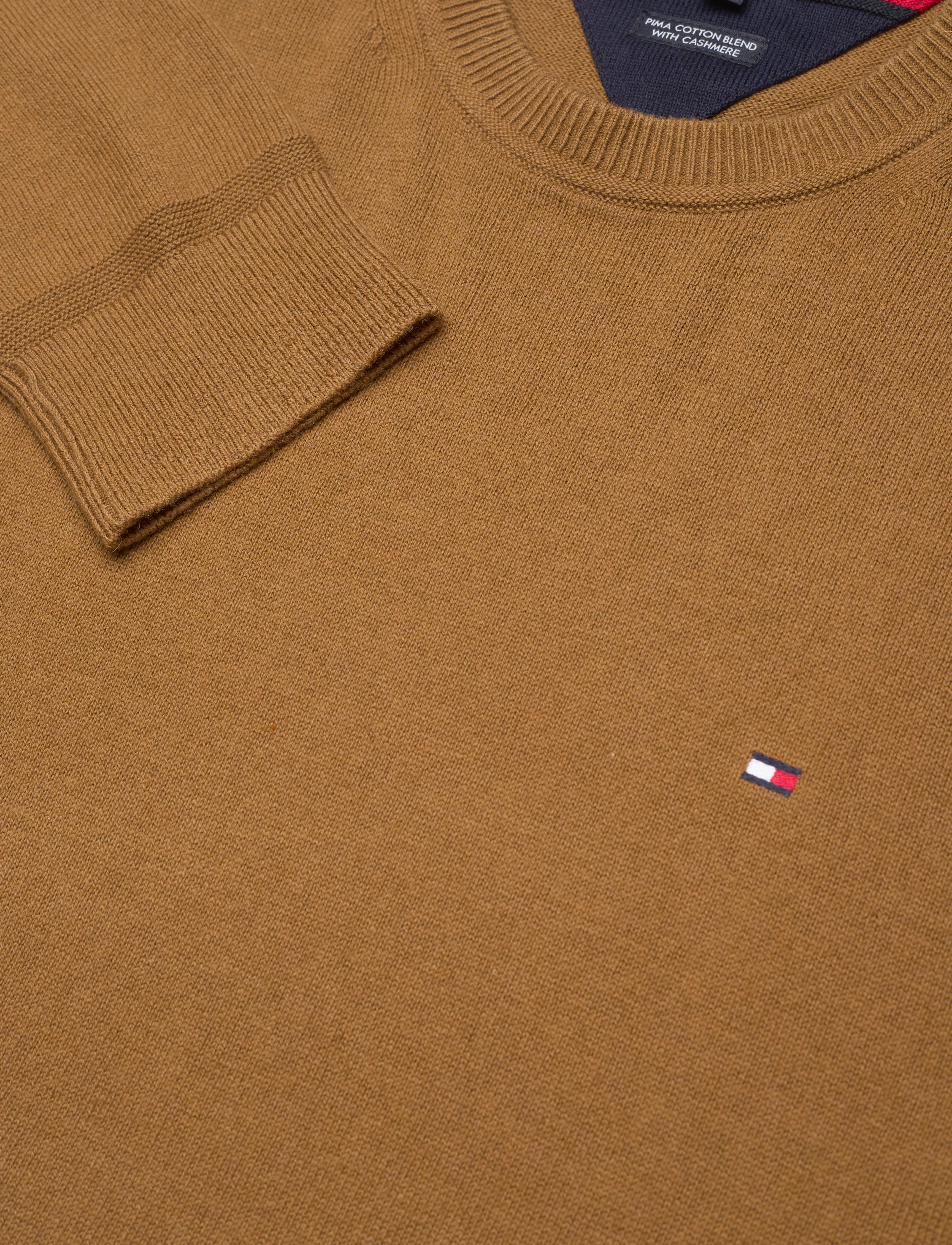 Tommy Hilfiger - PIMA ORG CTN CASHMERE CREW NECK - rund hals - desert khaki - 5