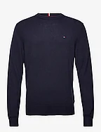 PIMA ORG CTN CASHMERE CREW NECK - DESERT SKY