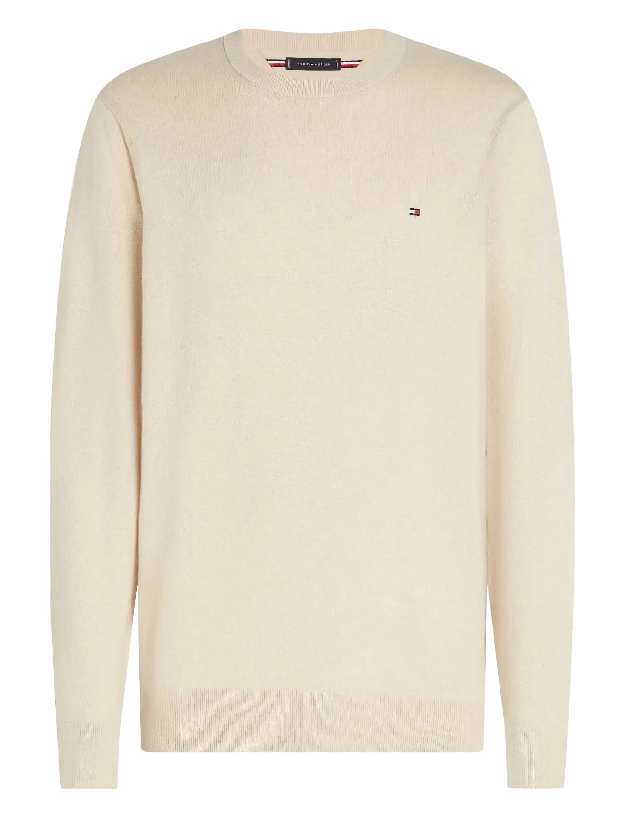 TOMMY HILFIGER Pima Org Ctn Cashmere Crew Neck Cream - XS - Herren