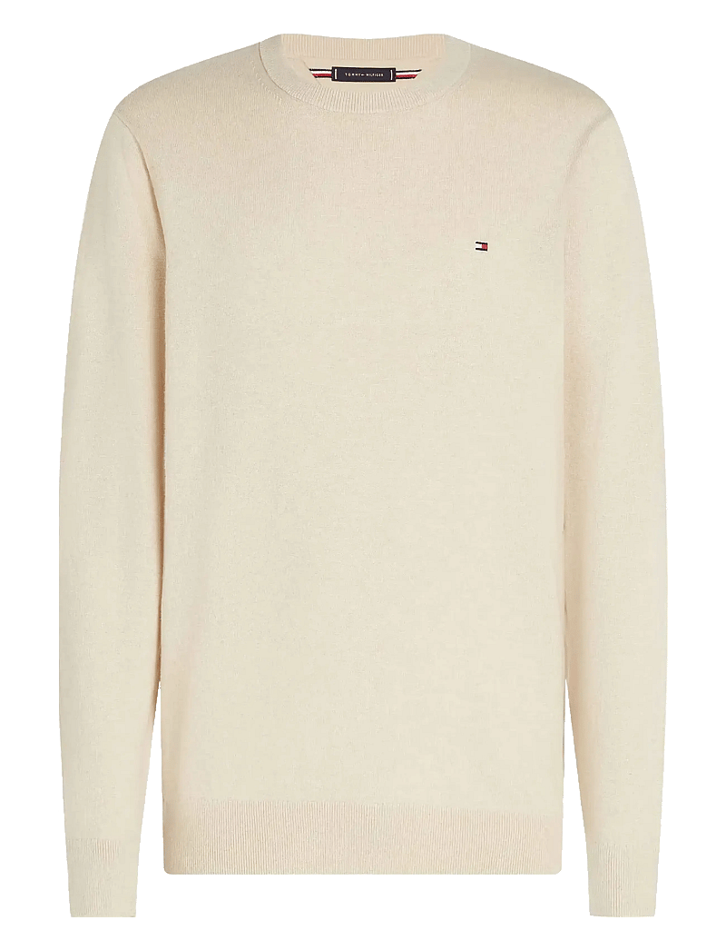 Tommy Hilfiger - PIMA ORG CTN CASHMERE CREW NECK - Ümmarguse kaelusega kudumid - heathered oatmilk - 0