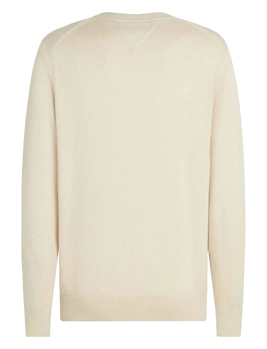 Tommy Hilfiger - PIMA ORG CTN CASHMERE CREW NECK - round necks - heathered oatmilk - 1