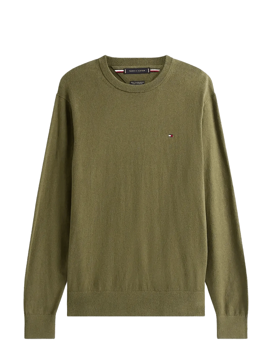 Tommy Hilfiger - PIMA ORG CTN CASHMERE CREW NECK - rund hals - huntsman green - 1