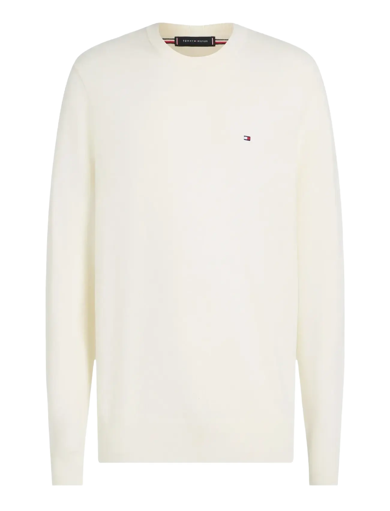 Tommy Hilfiger PIMA ORG CTN CASHMERE CREW NECK - Riided - IVORY PETAL / white