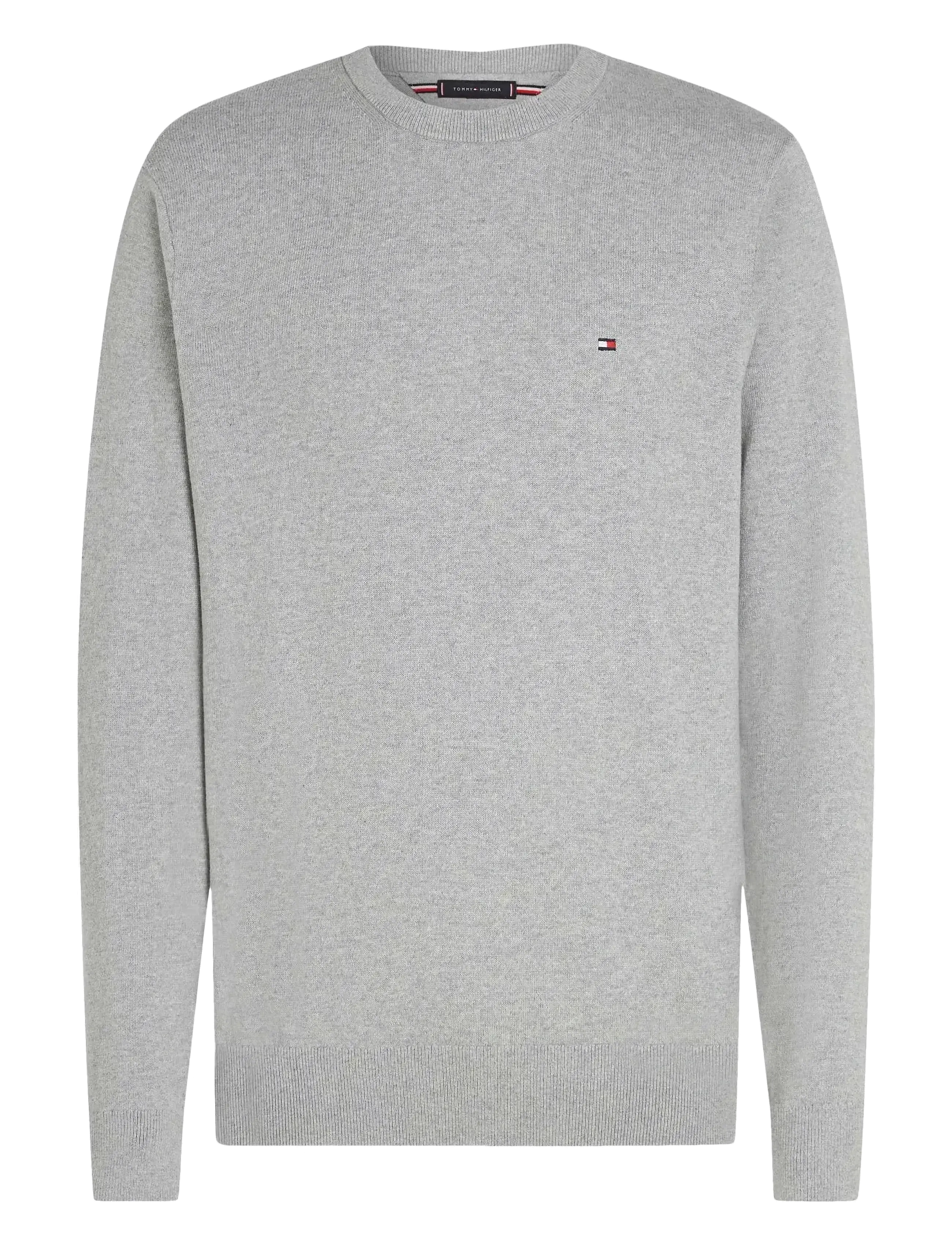 Tommy Hilfiger PIMA ORG CTN CASHMERE CREW NECK - Rund hals - LIGHT GREY HEATHER / grey