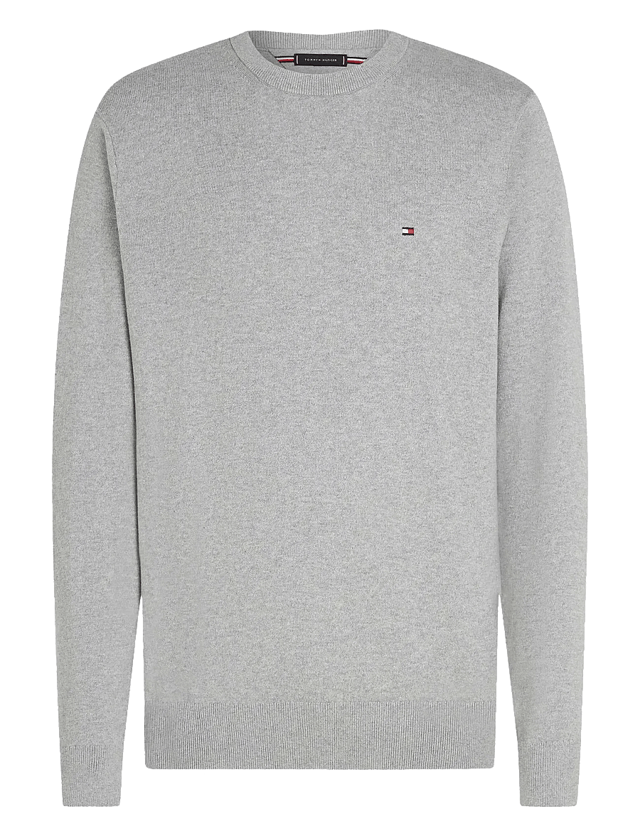 Tommy Hilfiger - PIMA ORG CTN CASHMERE CREW NECK - rund hals - light grey heather - 1