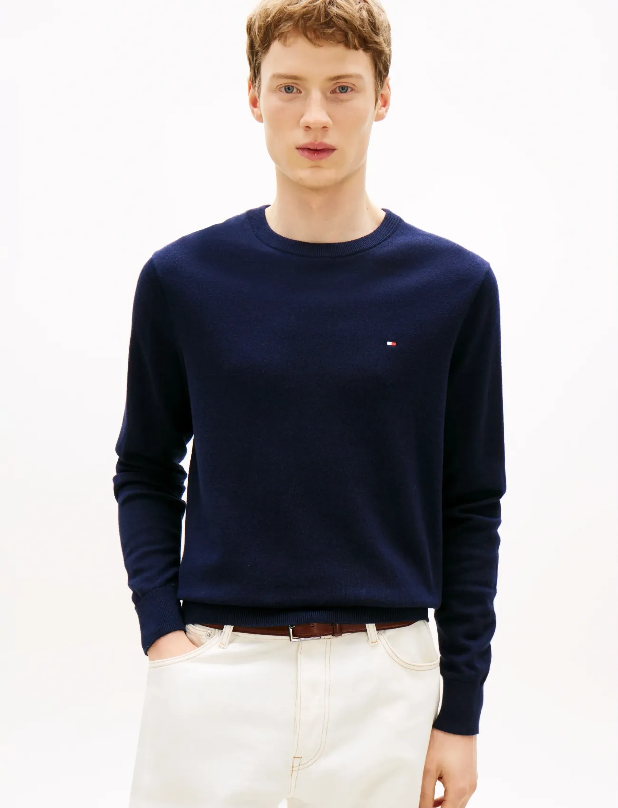 Tommy Hilfiger - PIMA ORG CTN CASHMERE CREW NECK - rund hals - navy blue - 1