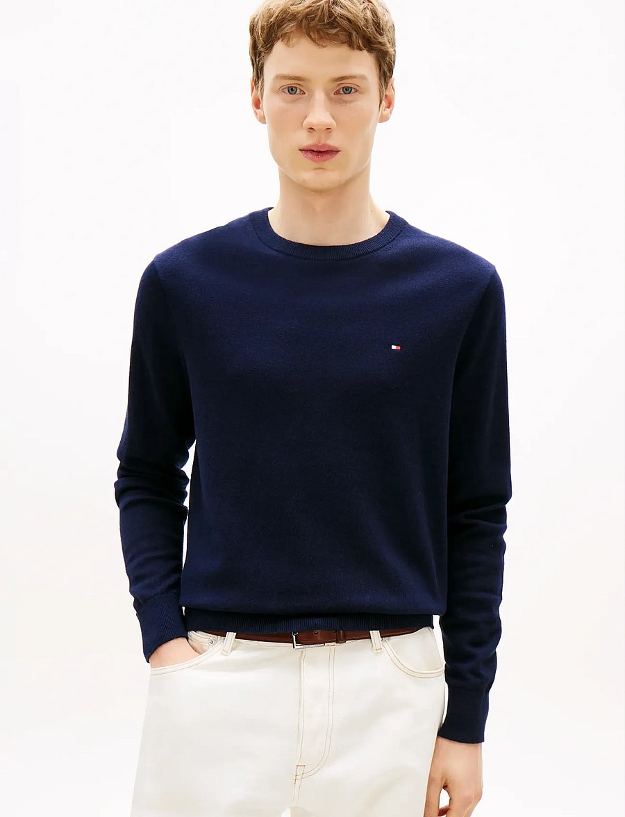 Tommy Hilfiger - PIMA ORG CTN CASHMERE CREW NECK - rund hals - navy blue - 1