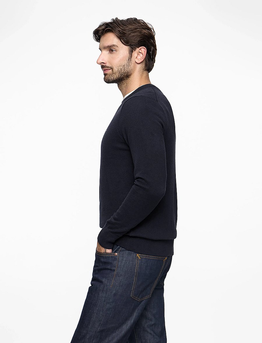 Tommy Hilfiger - PIMA ORG CTN CASHMERE CREW NECK - rund hals - navy blue - 4