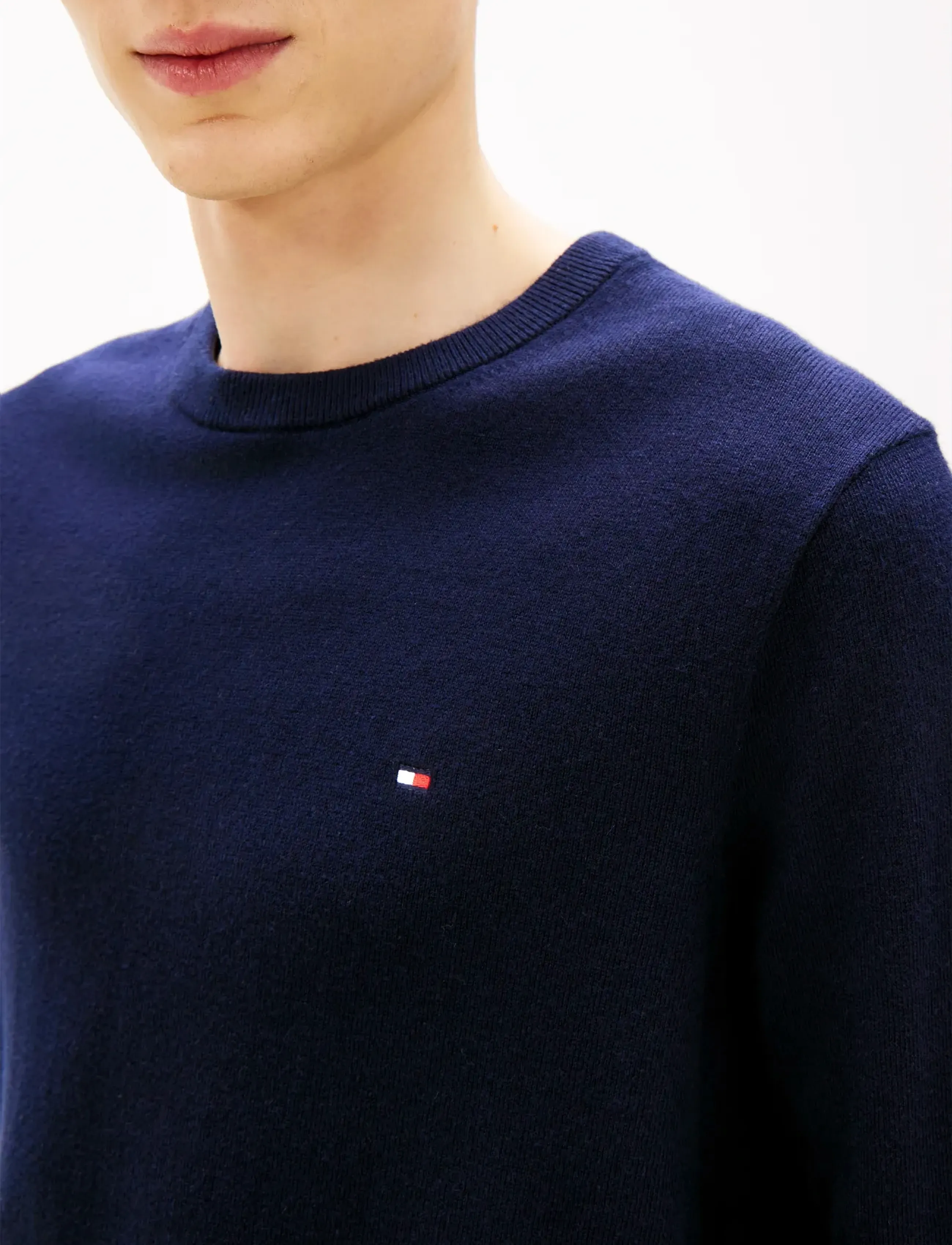 Tommy Hilfiger PIMA ORG CTN CASHMERE CREW NECK - Til ham - NAVY BLUE / navy
