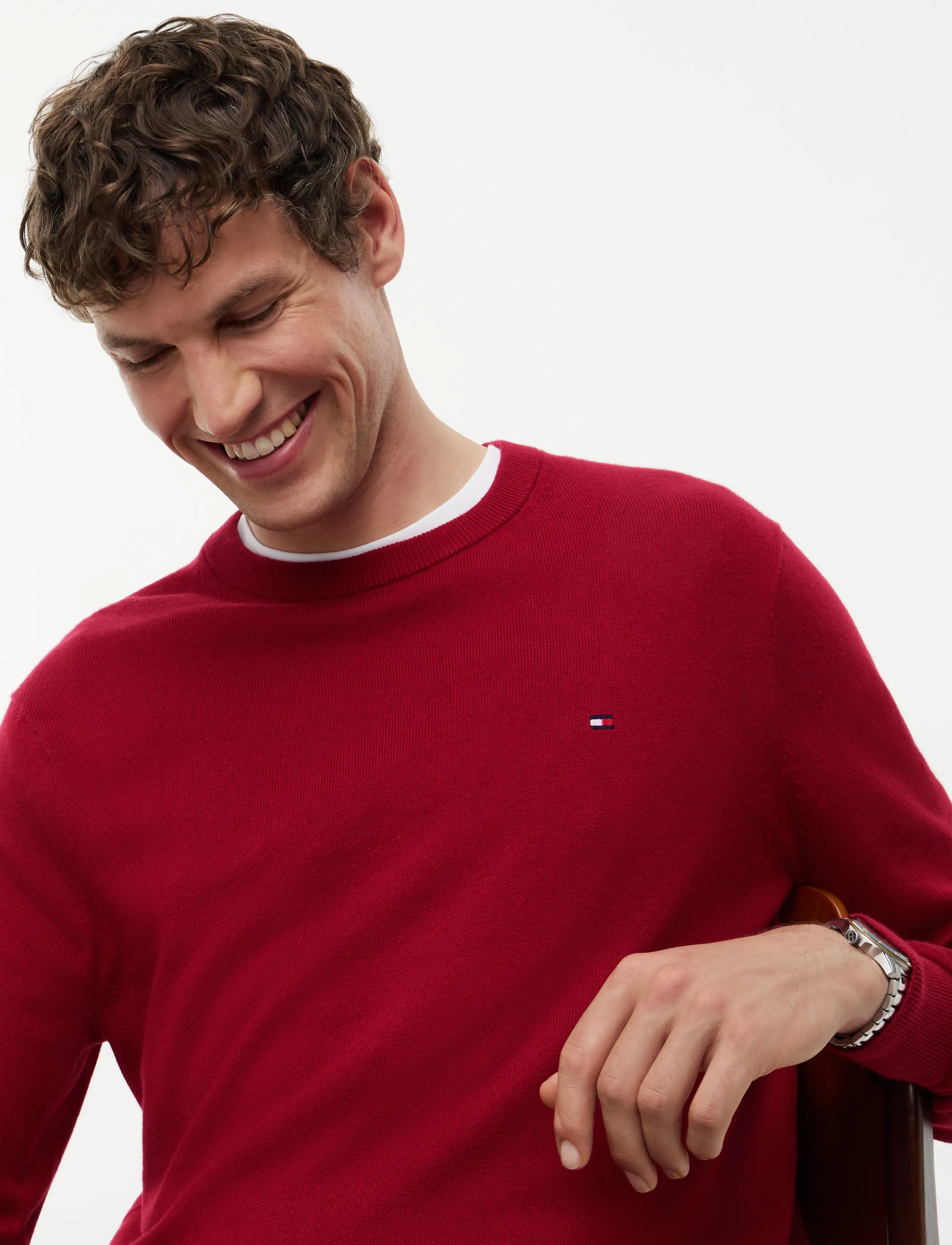 Tommy Hilfiger - PIMA ORG CTN CASHMERE CREW NECK - rund hals - regatta red - 4