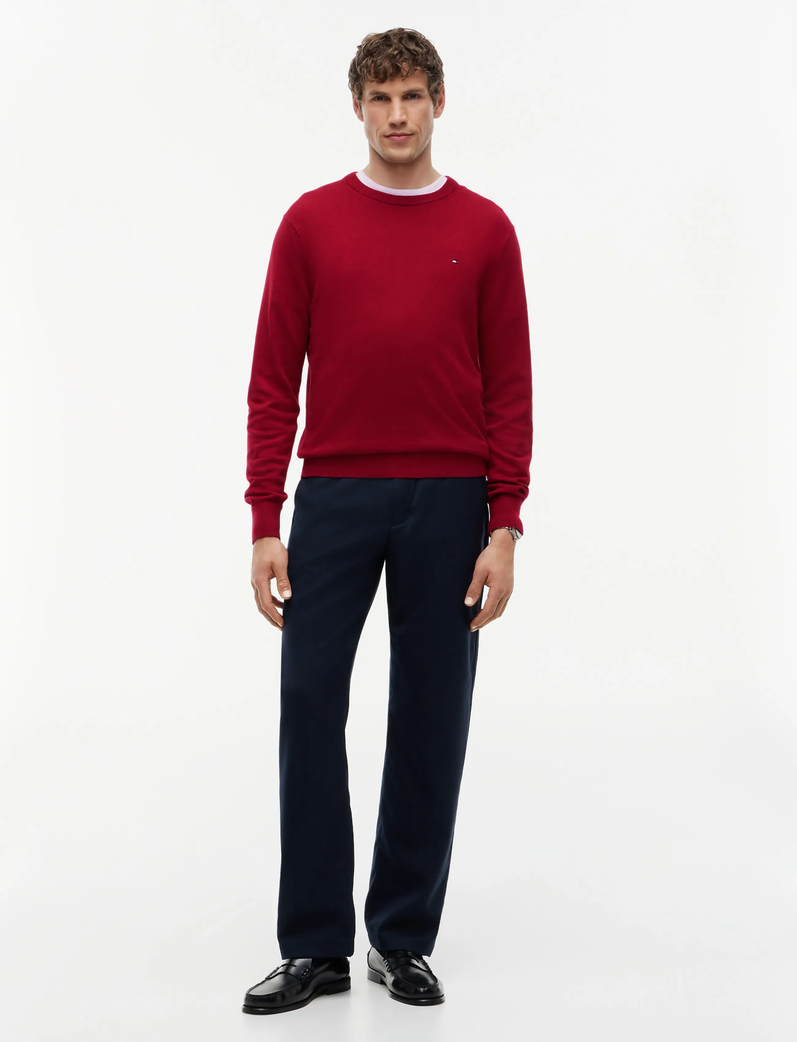 Tommy Hilfiger - PIMA ORG CTN CASHMERE CREW NECK - rund hals - regatta red - 5