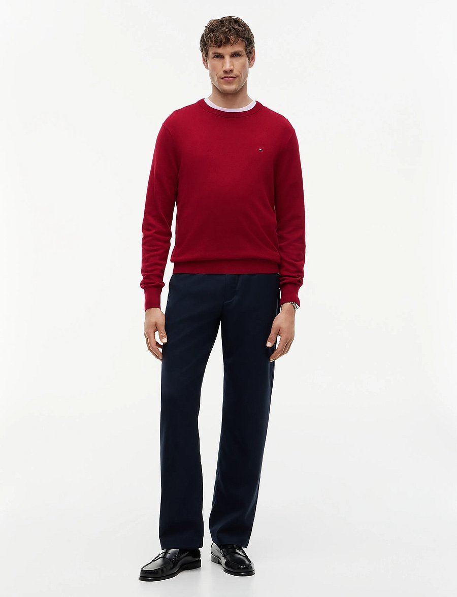 Tommy Hilfiger - PIMA ORG CTN CASHMERE CREW NECK - rund hals - regatta red - 5