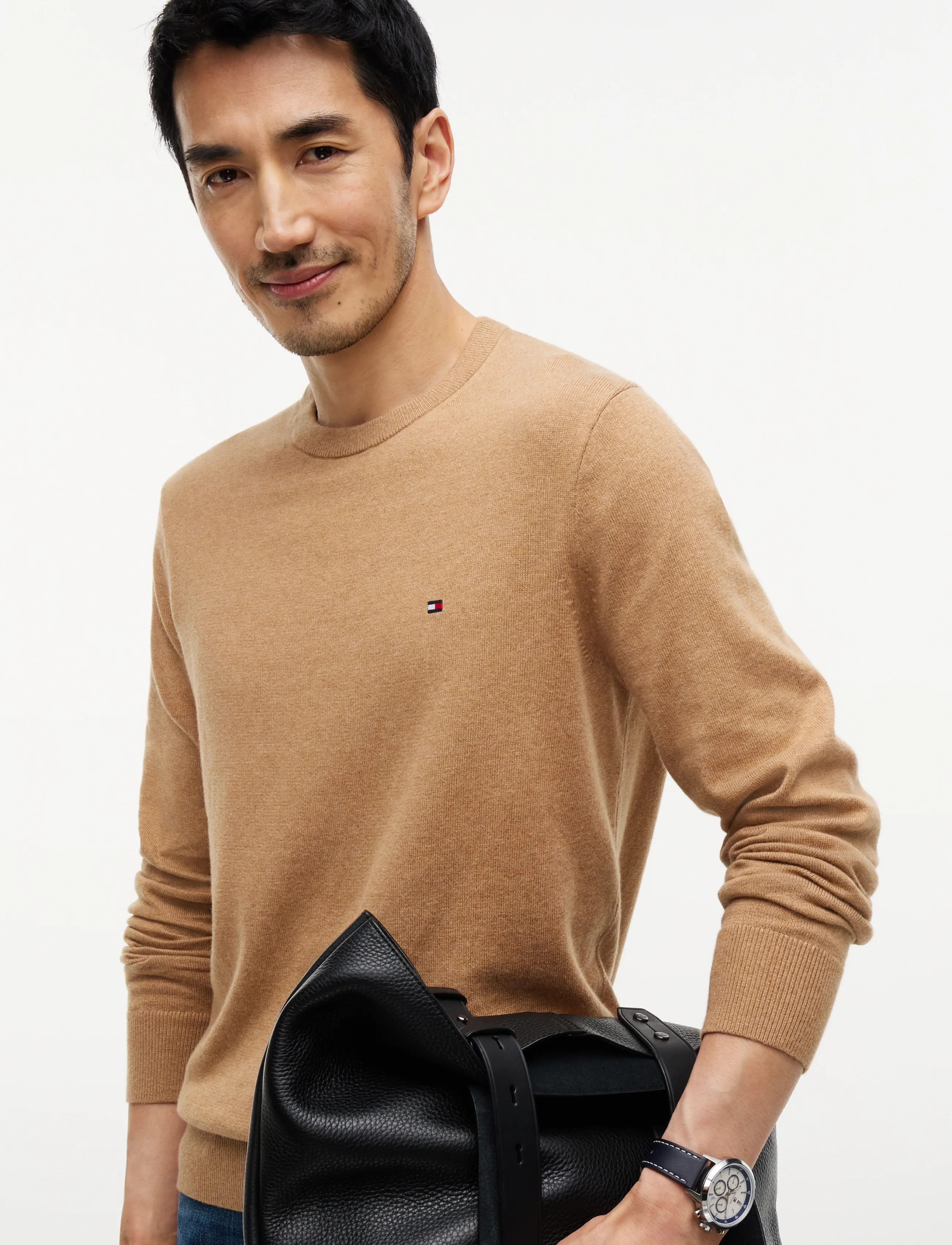 Tommy Hilfiger - PIMA ORG CTN CASHMERE CREW NECK - rundhals - safari canvas heather - 3