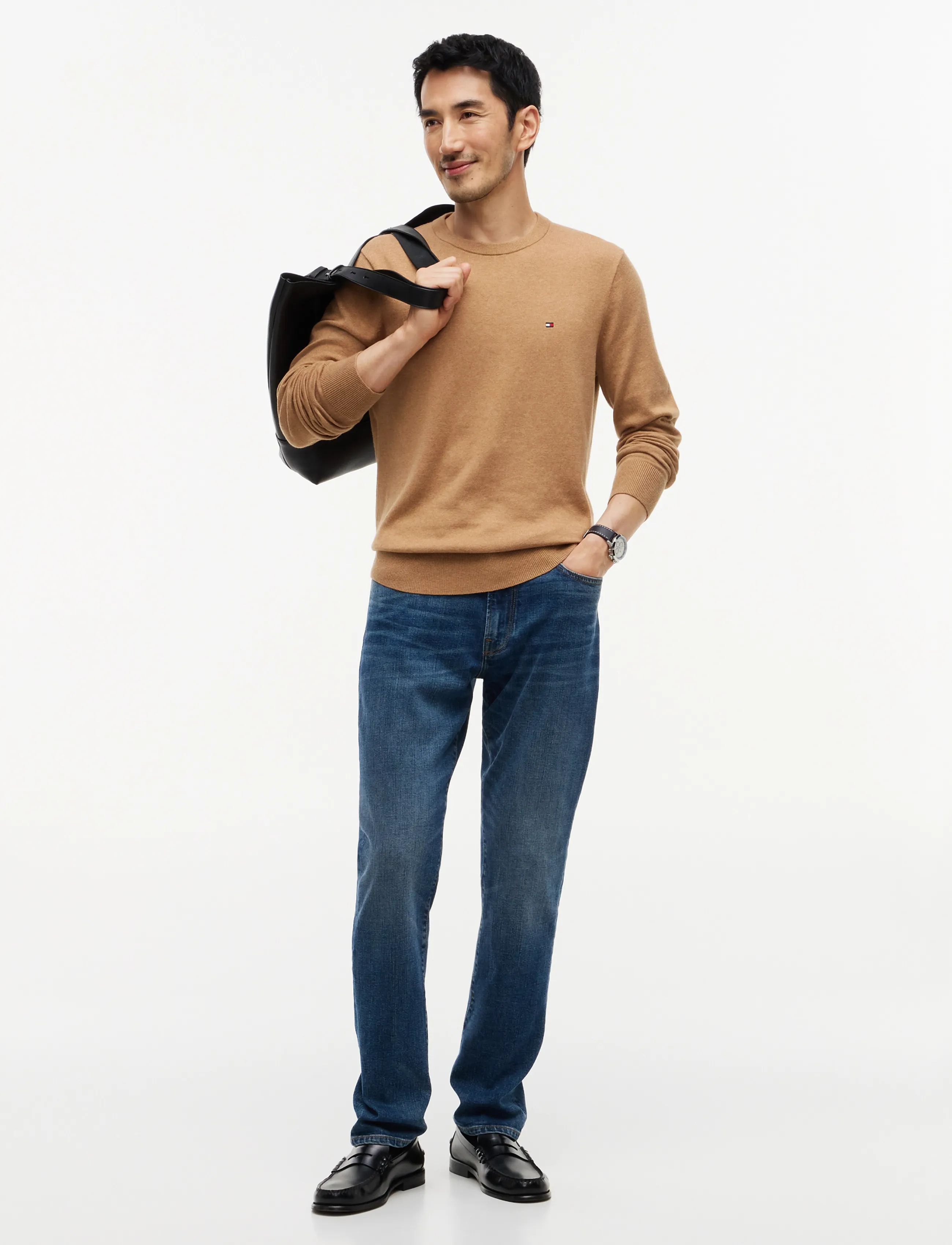 Tommy Hilfiger - PIMA ORG CTN CASHMERE CREW NECK - rundhals - safari canvas heather - 4