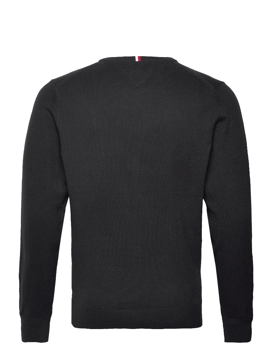 Tommy Hilfiger - PIMA ORG CTN CASHMERE V NECK - v-kaelusega - black - 2